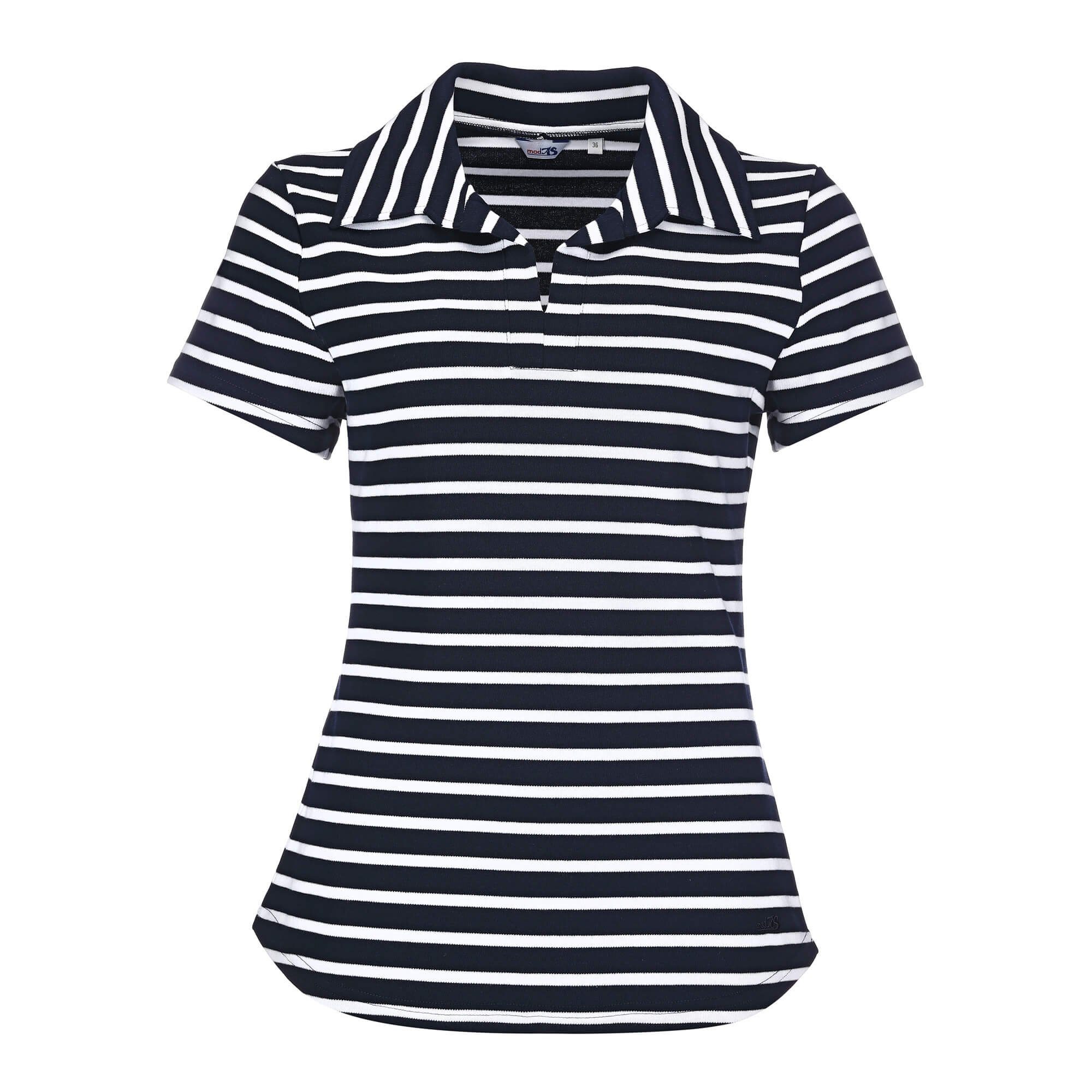 modAS T-Shirt Damen Kurzarm-Shirt gestreift mit günstig online kaufen