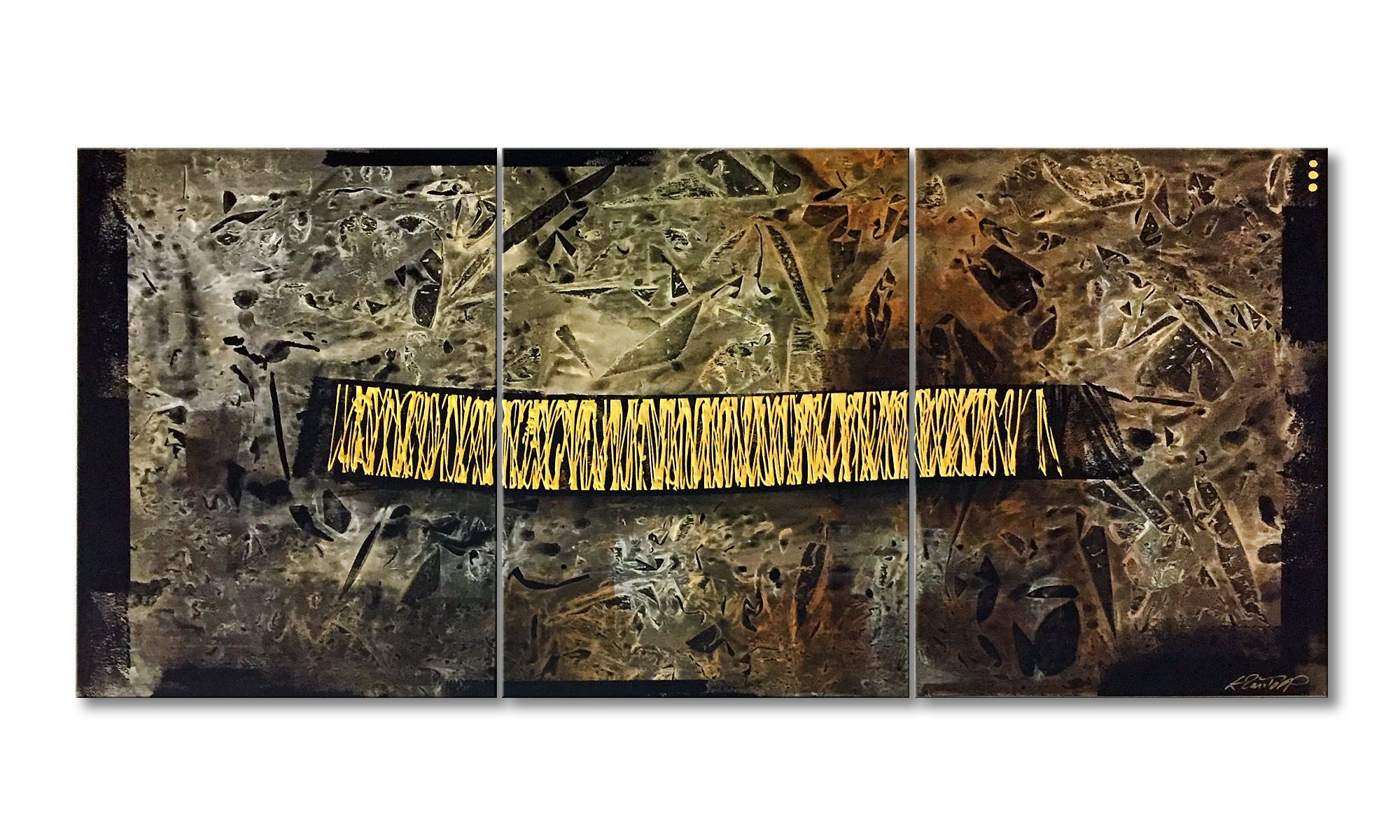 WandbilderXXL Gemälde Depth Of Chaos 180 x 70 cm, Abstraktes Gemälde, handgemaltes Unikat