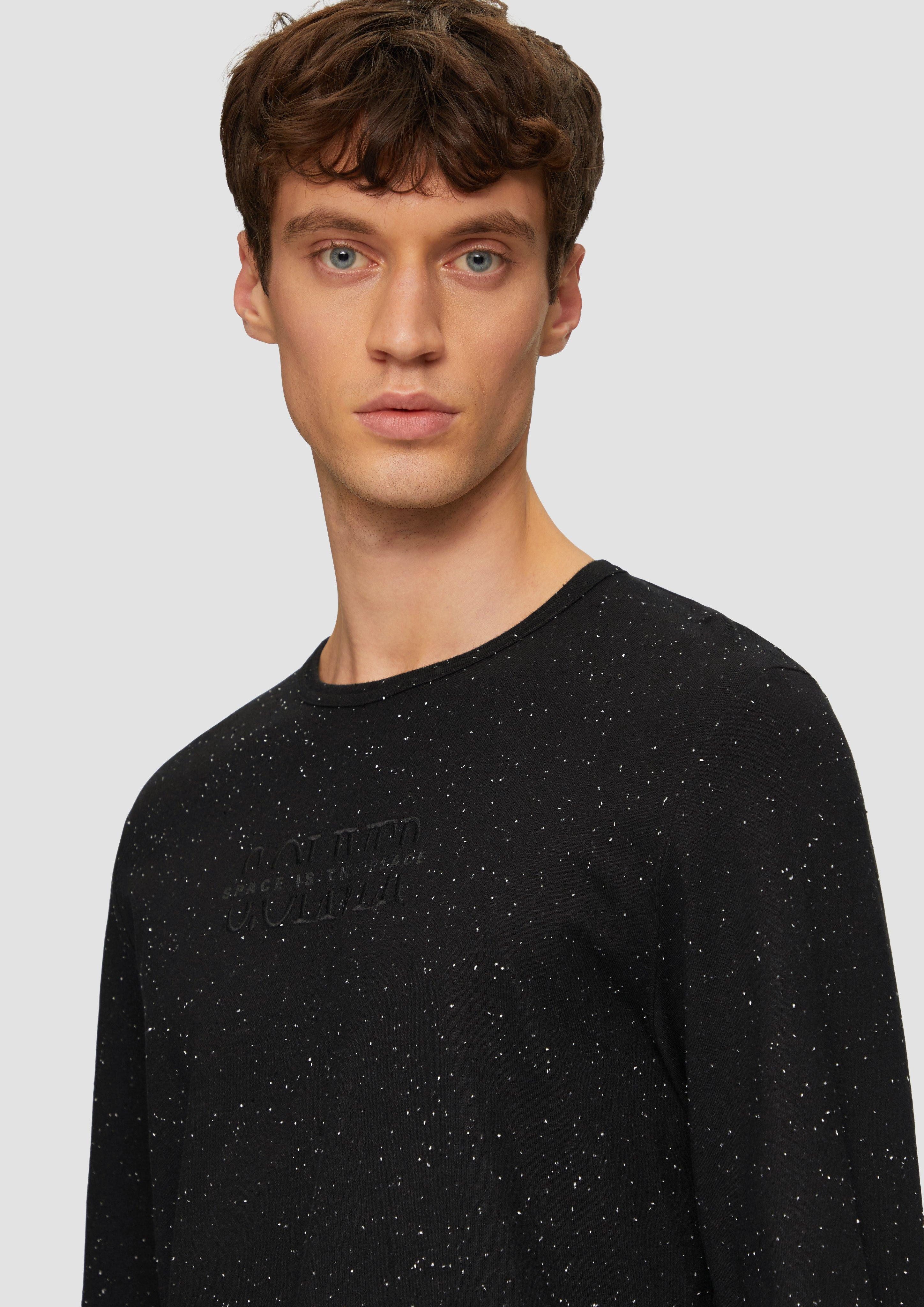 s.Oliver Langarmshirt Meliertes Longsleeve aus Jersey günstig online kaufen