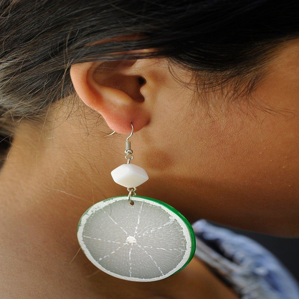 Eyecatcher mit Ohrring-Set Ohrringe Hakenohrringe Zuckerwürfeln. Limetten