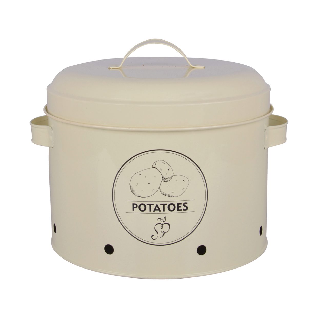Vorratsdose Vorratsdose für Kartoffeln, Metall, cremefarben