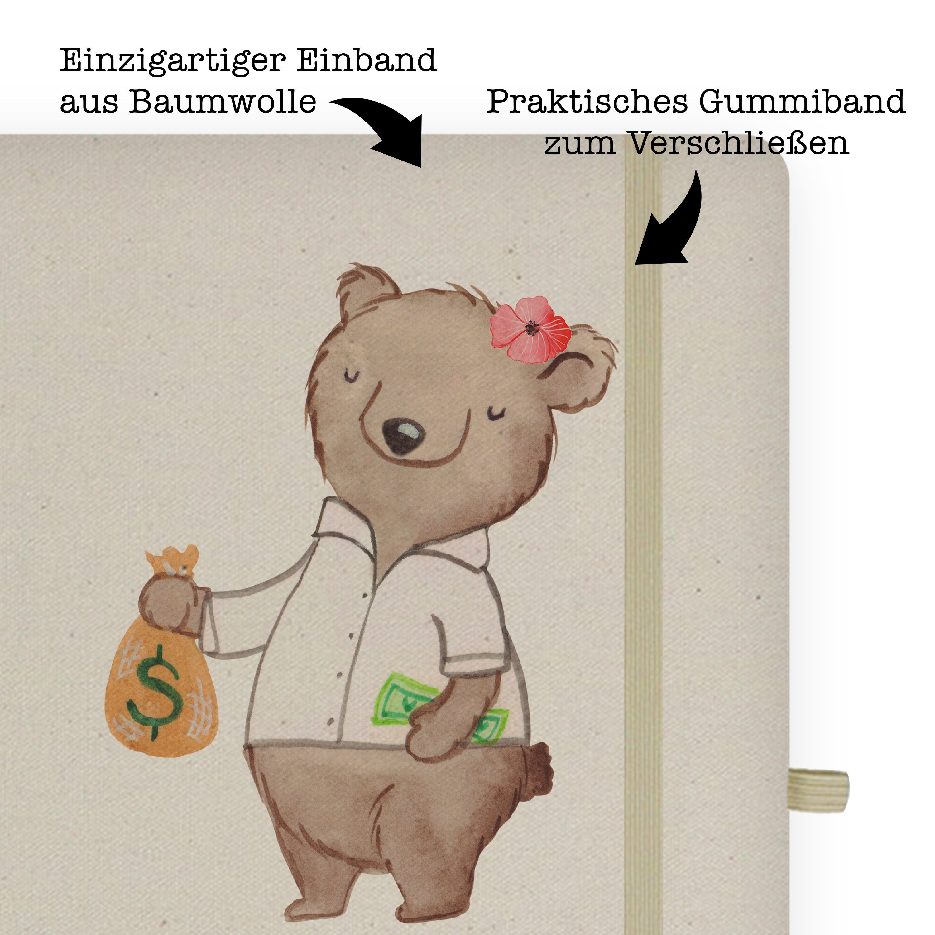 Mr. Geschenk, mit Bankangeste Bankfachfrau, Bänkerin Mrs. & Panda Mrs. & Panda - Herz Notizbuch Mr. - Transparent