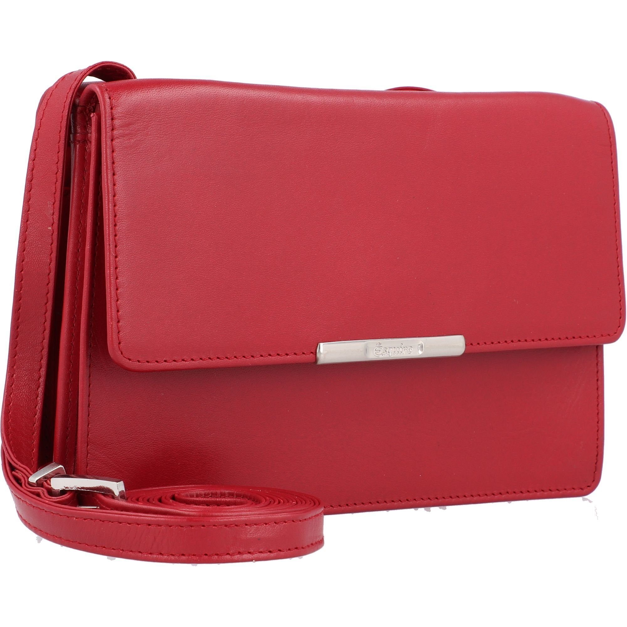 rot Clutch Esquire Helena, Leder
