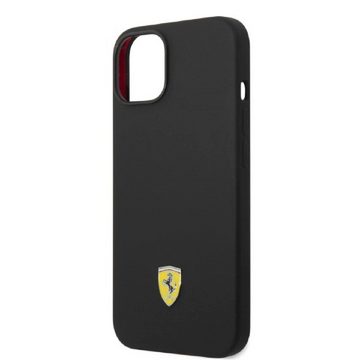 Ferrari Handyhülle Case iPhone 14 MagSafe kompatibel Silikon schwarz