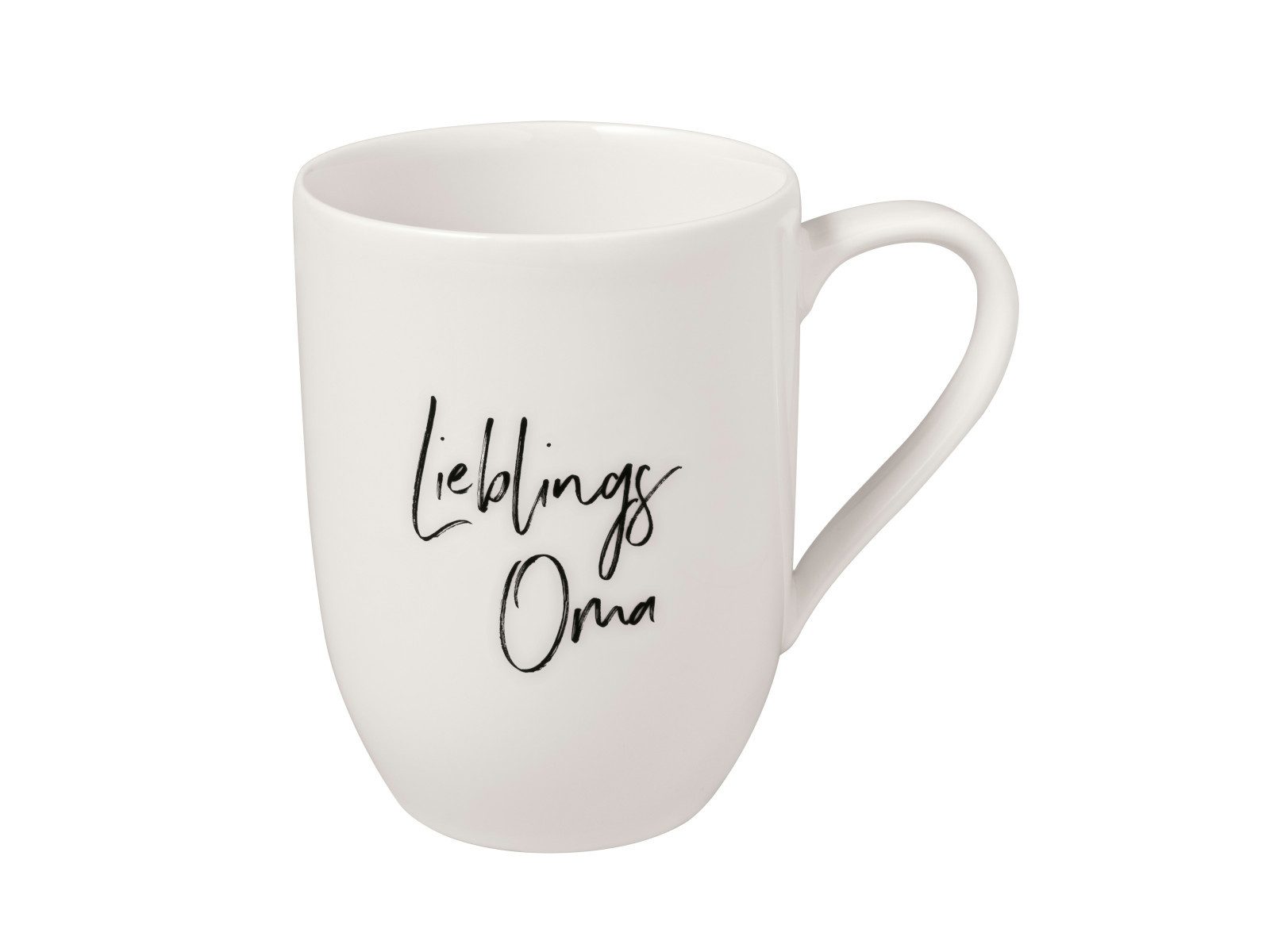 Villeroy & Boch Becher Statement Henkelbecher Lieblingsoma 0,29l Set 2tlg, Premium Porcelain