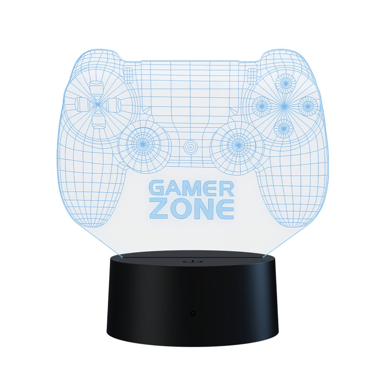 Qware Gaming LED Dekolicht 3D LED Lampe – RGB Tischlampe mit Farbwechsel und Fernbedienung