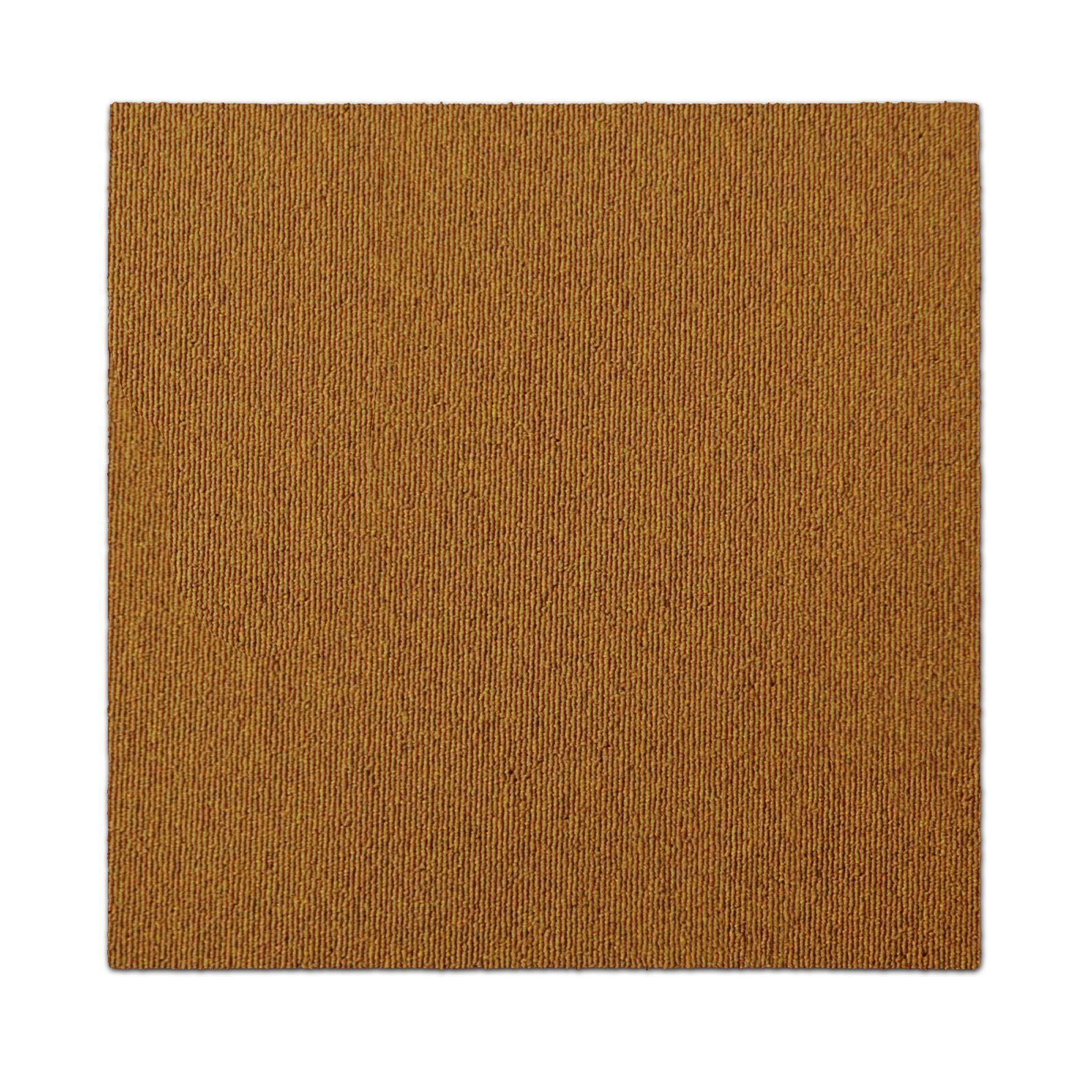 casa pura Teppichfliese Lyonn, Bodenschutz, Erhältlich in 6 Farben, 50 x 50 cm, quadratisch, Höhe: 6 mm, Selbstliegend