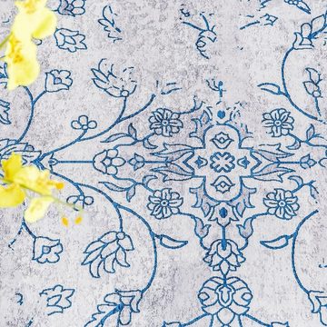 Designteppich MBAOLA, Taleta, kleiner Teppich, läufer, 80 × 150 cm, Küche Teppich, Flur Läufer, blau