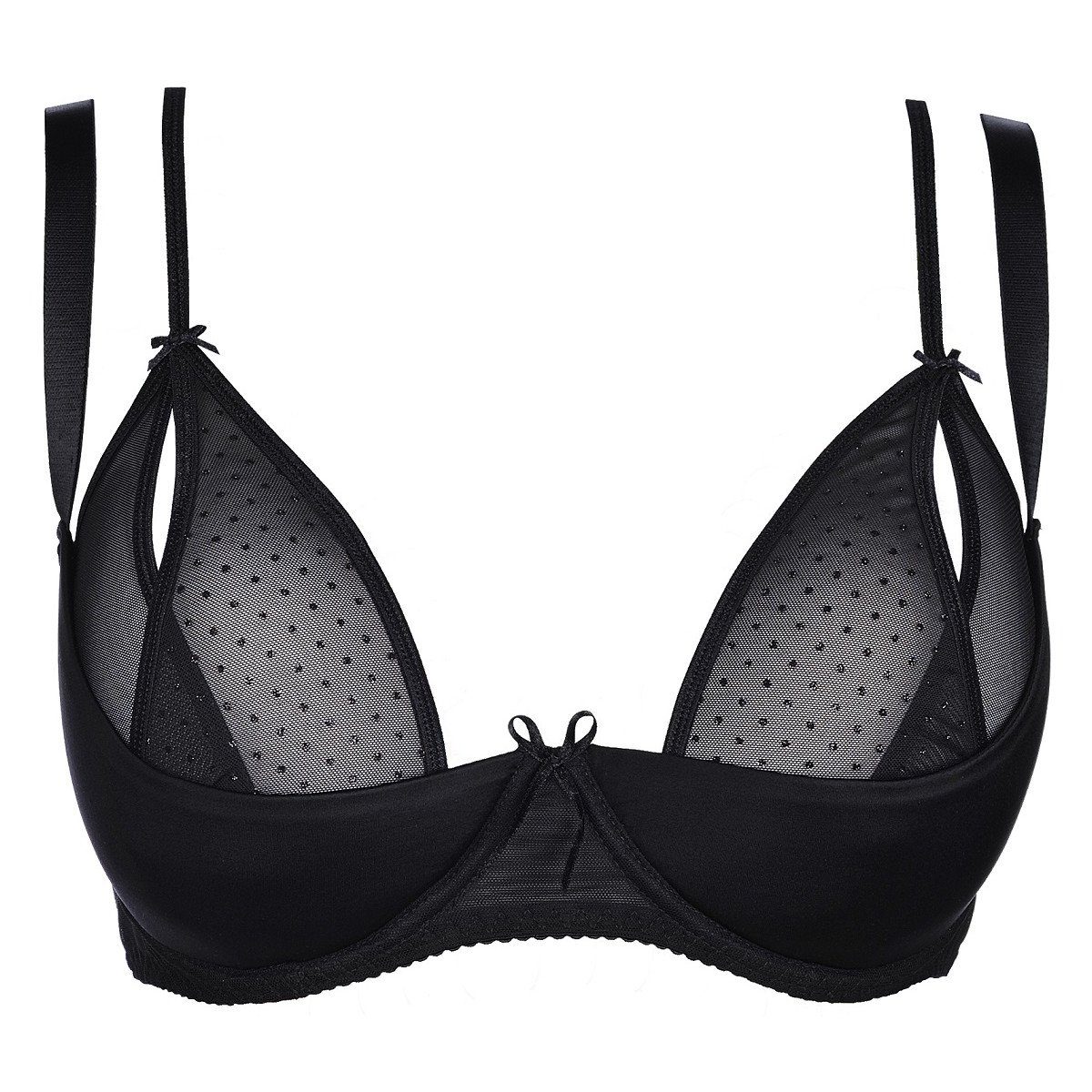 black bra (80E,80F,90B,95B) - Bustier V-8821PS Plus Size Plus Axami Size