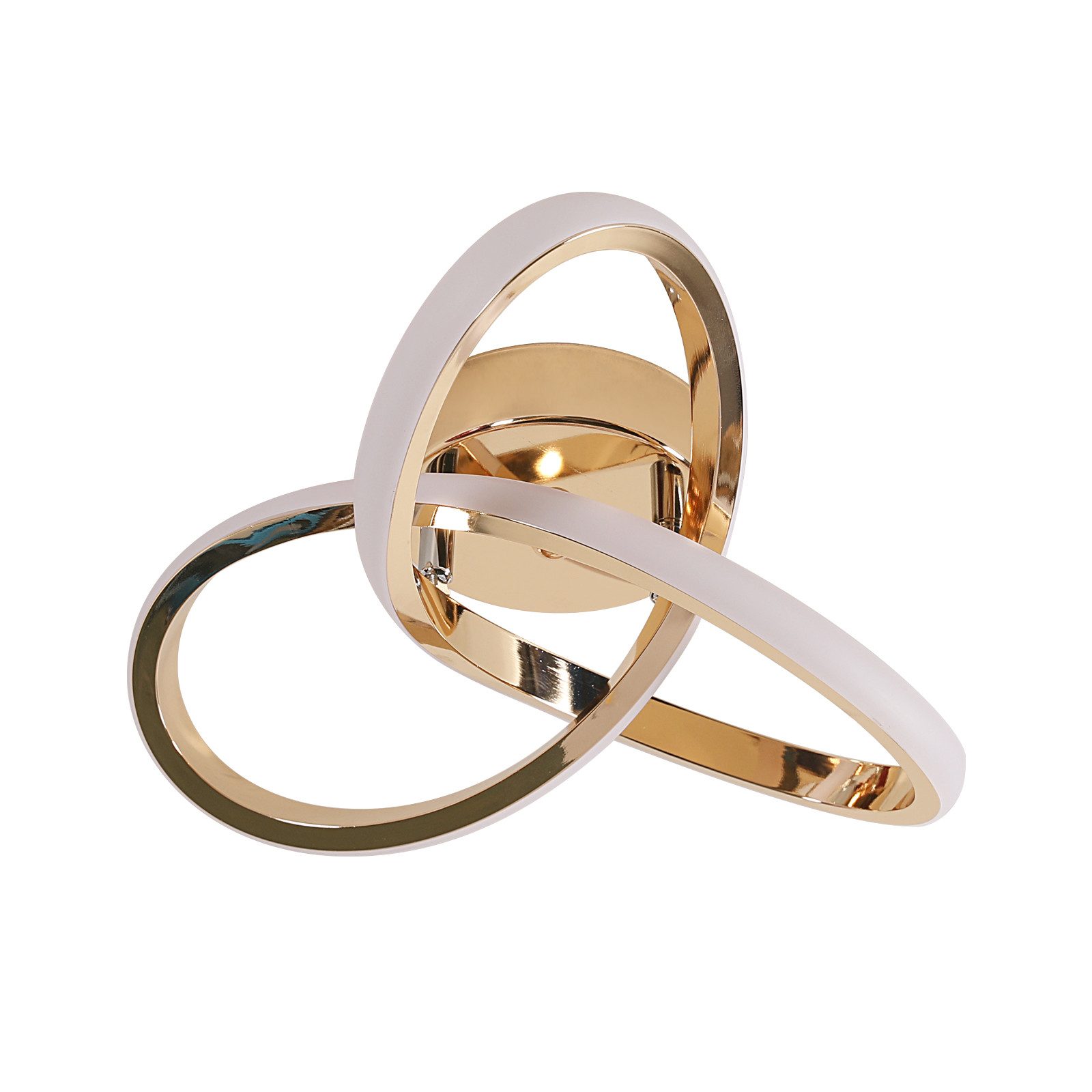 Riserva LED Deckenleuchte Moderne LED Deckenlampe Gold 22W, dimmbar 3 Farben, Acryl Rund