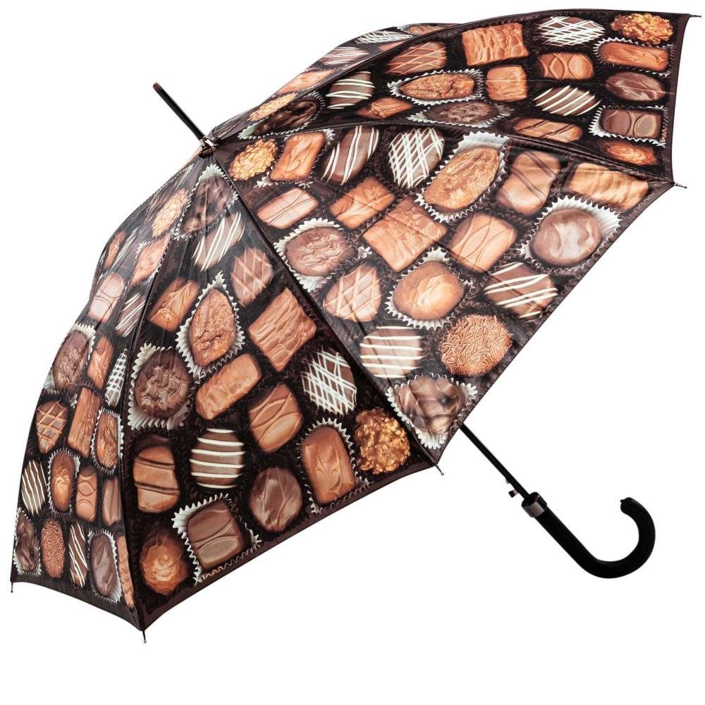 Stockregenschirm Regenschirm Motiv CHOCOLATES Automatik