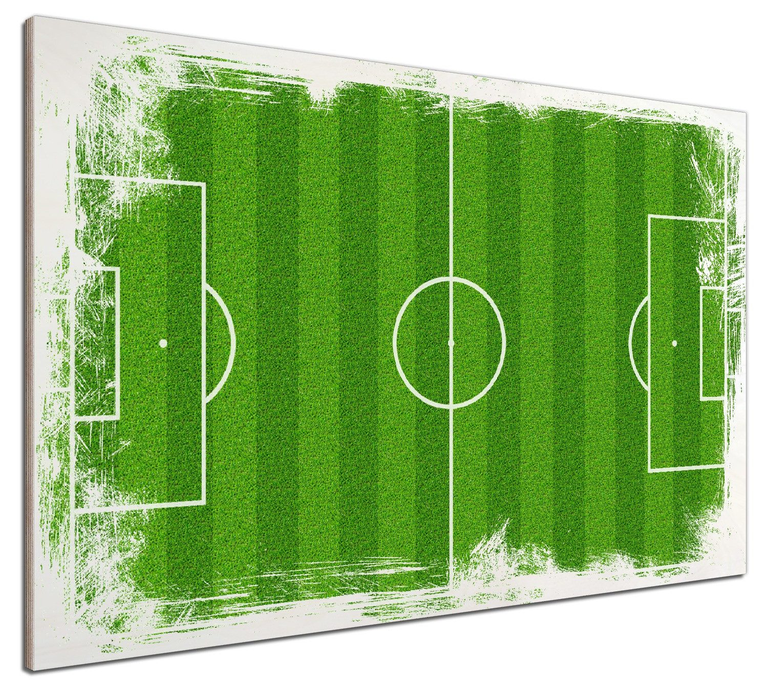 Wallario Holzbild, Fußballfeld, in verschiedenen Ausführungen