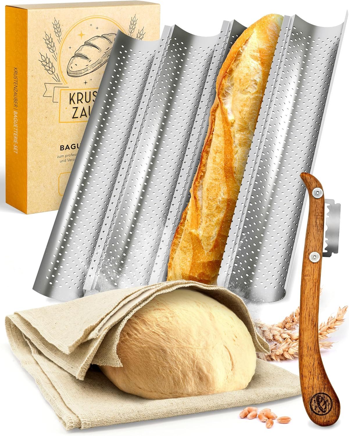 Krustenzauber Brotbackform KRUSTENZAUBER Gusseisen Topf zum Brotbacken & andere Brotbackformen