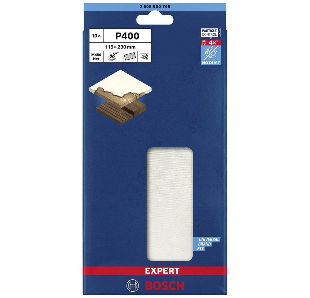 Thumbnail - BOSCH Schleifpapier Schleifnetz für Schwingschleifer, 115 x 230 mm, G, ungelocht