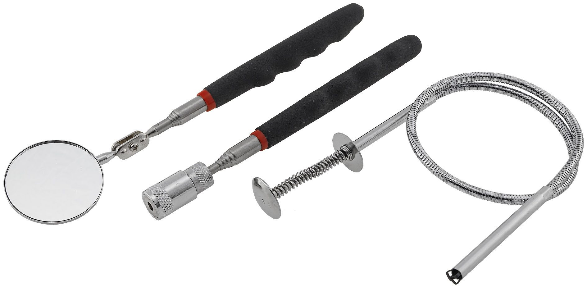 ChiliTec Trocknerball Pick up Tool Set "CT-3in1" 3 Tools Spiegel, LED mit Magnet,flexibel