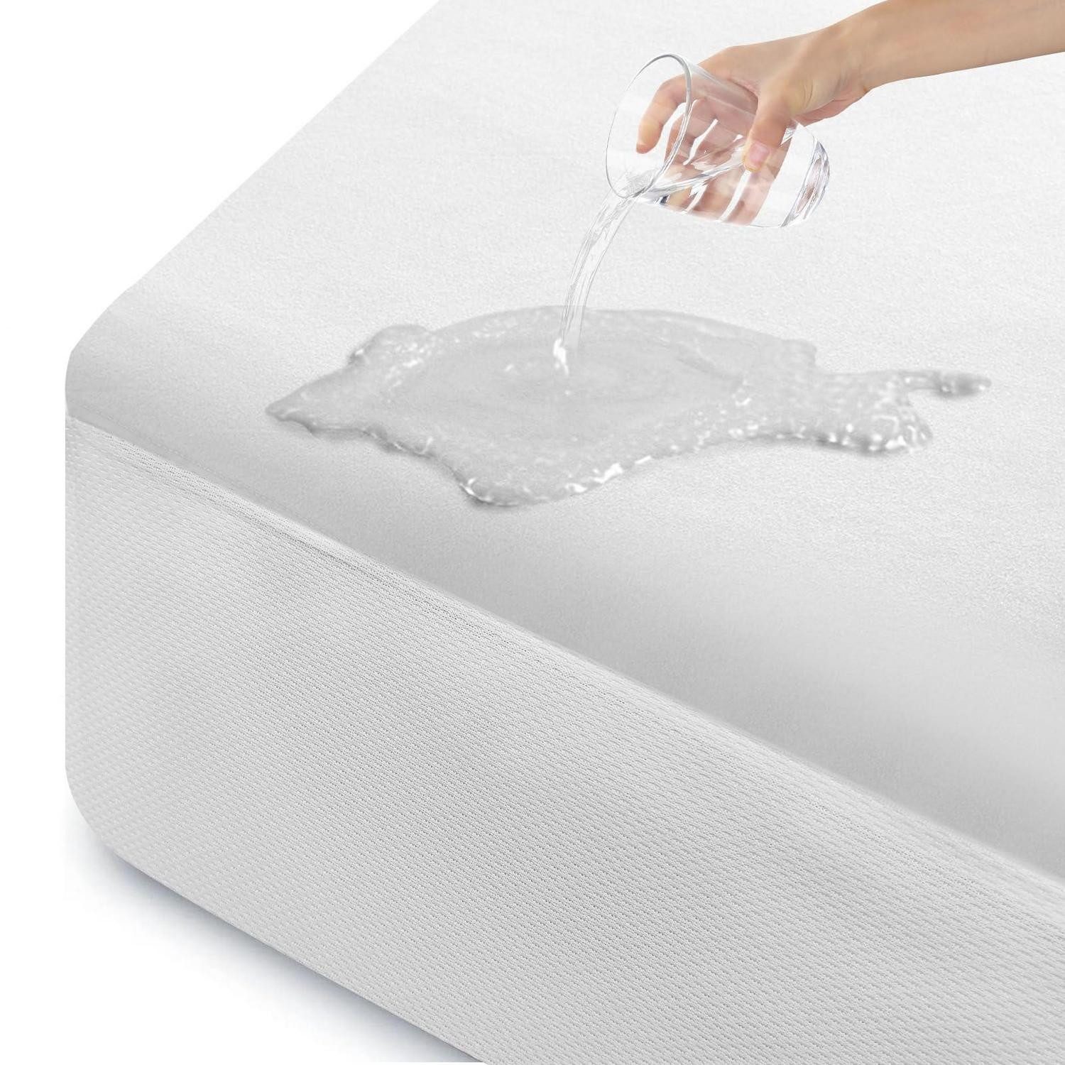 LuxusKollektion Betthusse Matratzenschoner 160x200cm Flanell Mikrofaser Weiß