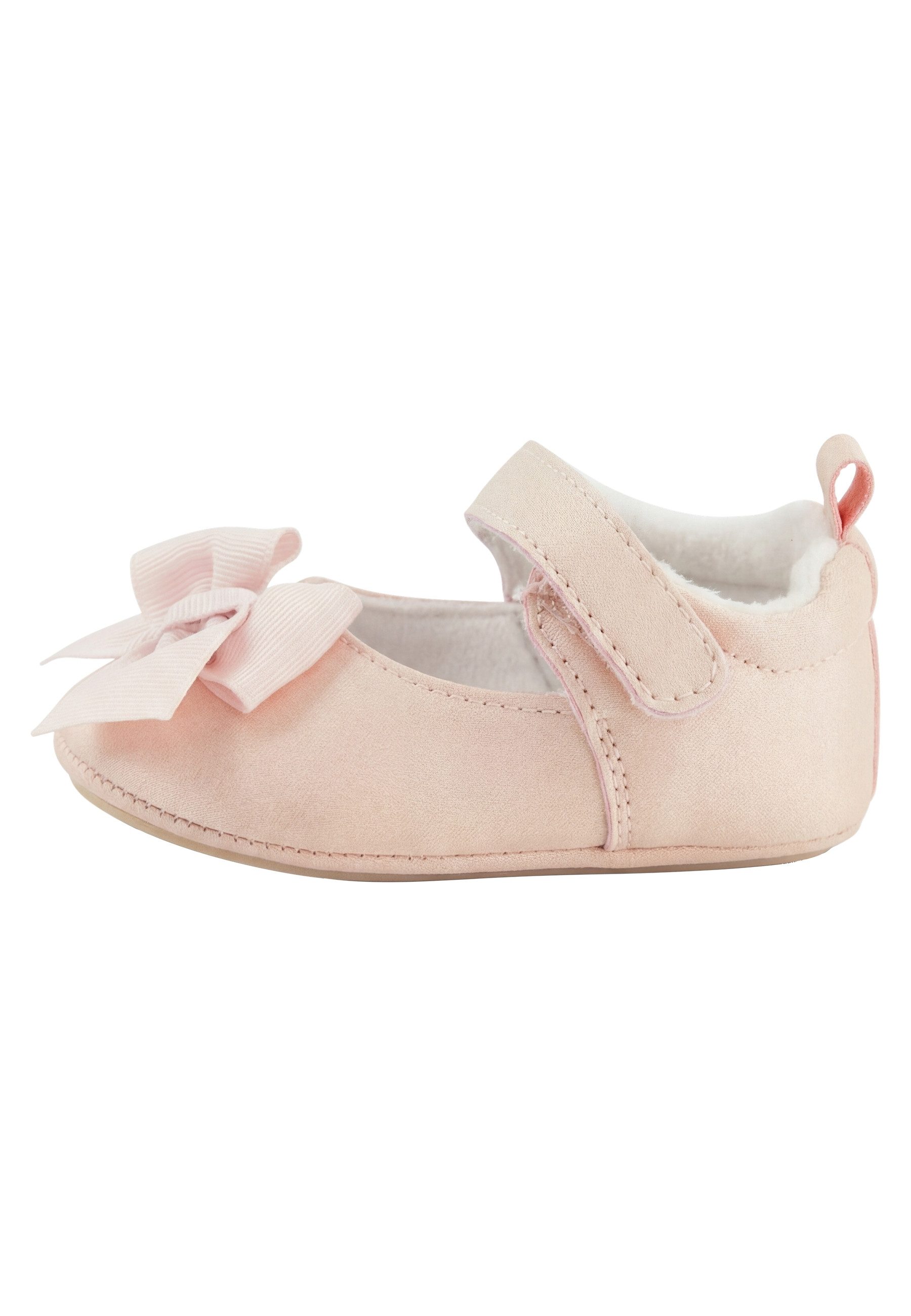 Sterntaler® Baby Ballerina Schleife Krabbelschuh (1-tlg) Baby Ballerina aus Kunstleder mit Schleife, Klett & Herzchensohle