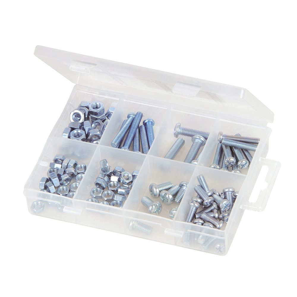 Schrauben-Set Maschinenschrauben- und Muttern-Sortiment 105-tlg.