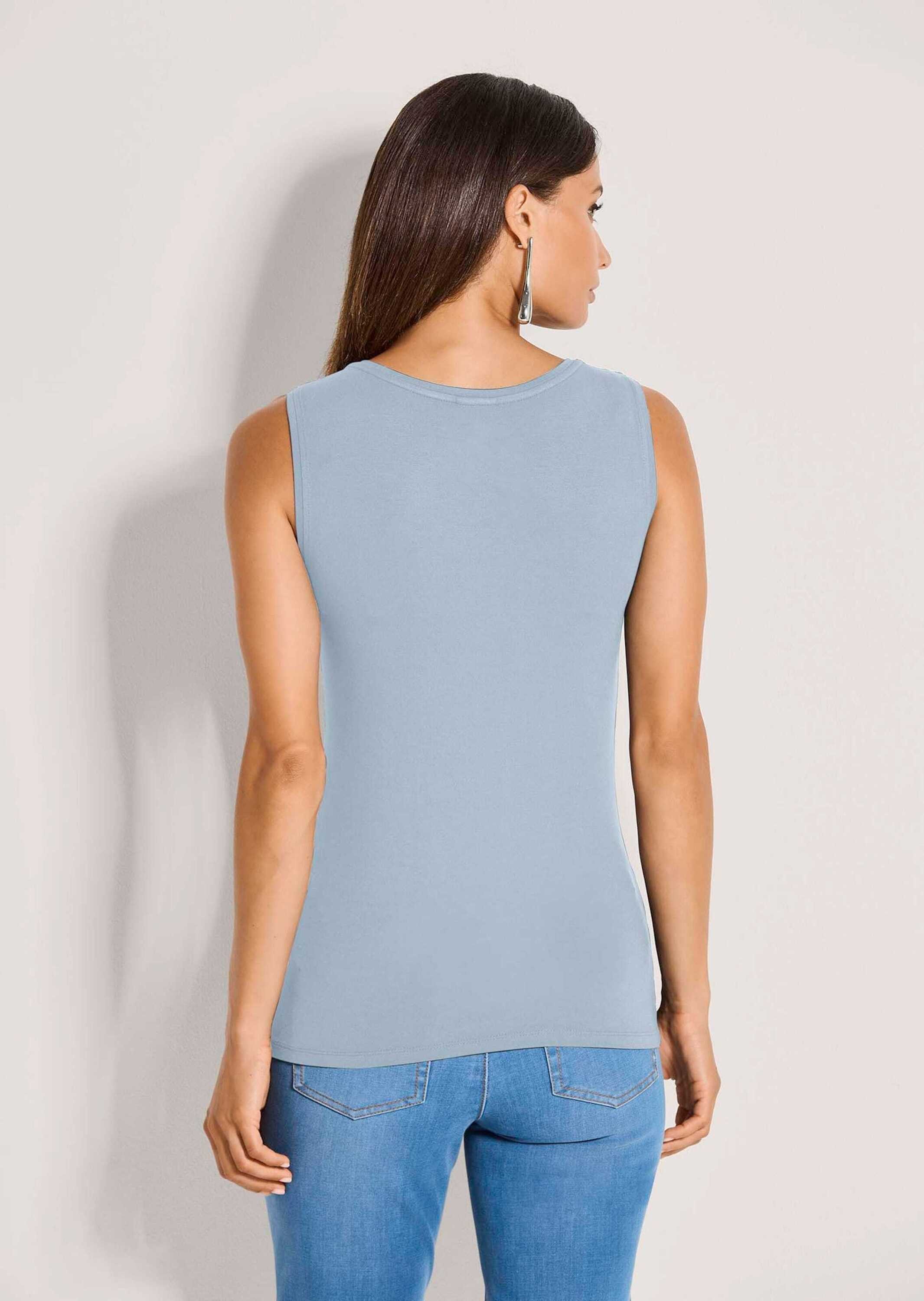 MADELEINE Shirttop Tanktop mit breiten Trägern Tanktop ohne Ärmel und mit breiten Trägern