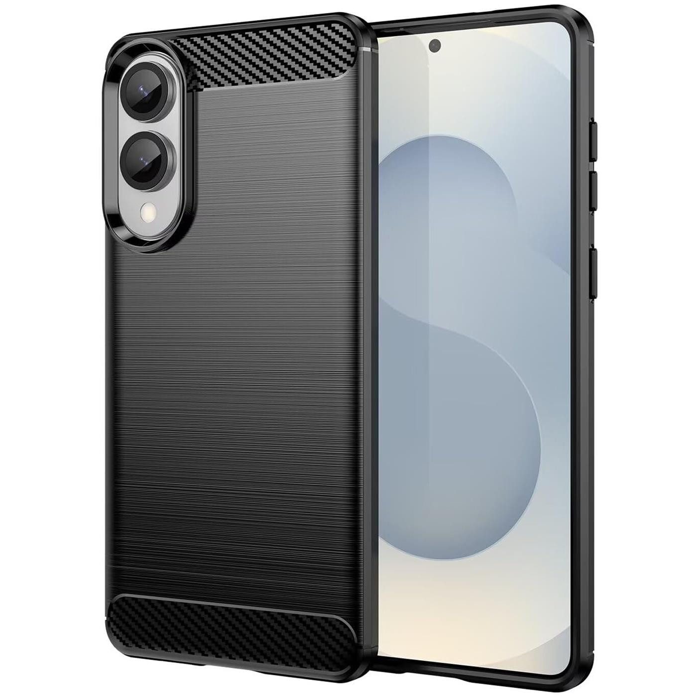 CoolGadget Handyhülle Carbon Handy Hülle für Samsung Galaxy S25 Edge 6,6 Zoll, robuste Telefonhülle Case Schutzhülle für Samsung S25 Edge Hülle