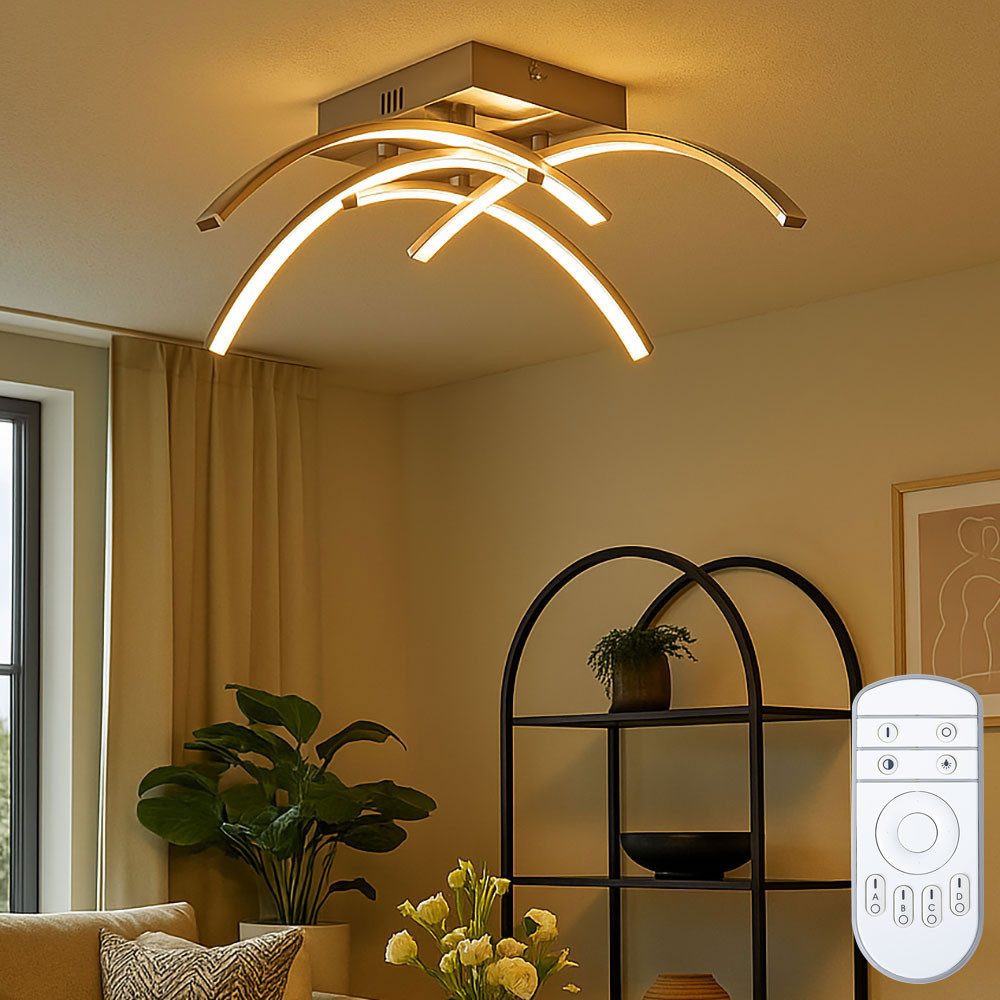 Esto LED Deckenleuchte, LED-Leuchtmittel fest verbaut, Warmweiß, Deckenleuchte Fernbedienung Deckenlampe Wohnzimmer LED
