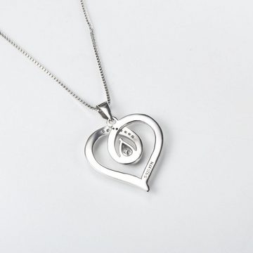 Schmuck-Elfe Kette mit Anhänger Herz "I want to tell you... I Love You", 925 Sterling Silber