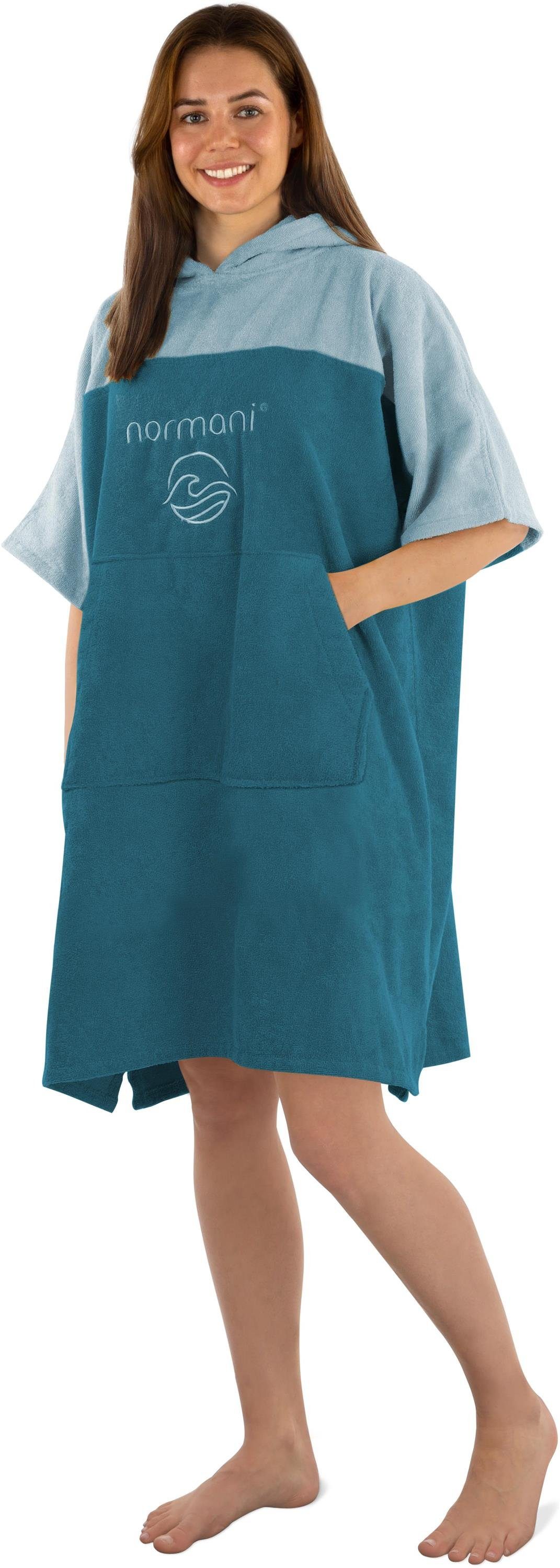 normani Badeponcho Damen Surfer Poncho Kuta, Bio-Baumwolle, Kapuze, Schlupf, Badeponcho aus 100 % saugstarker Bio-Baumwolle – Bild 2 von 5