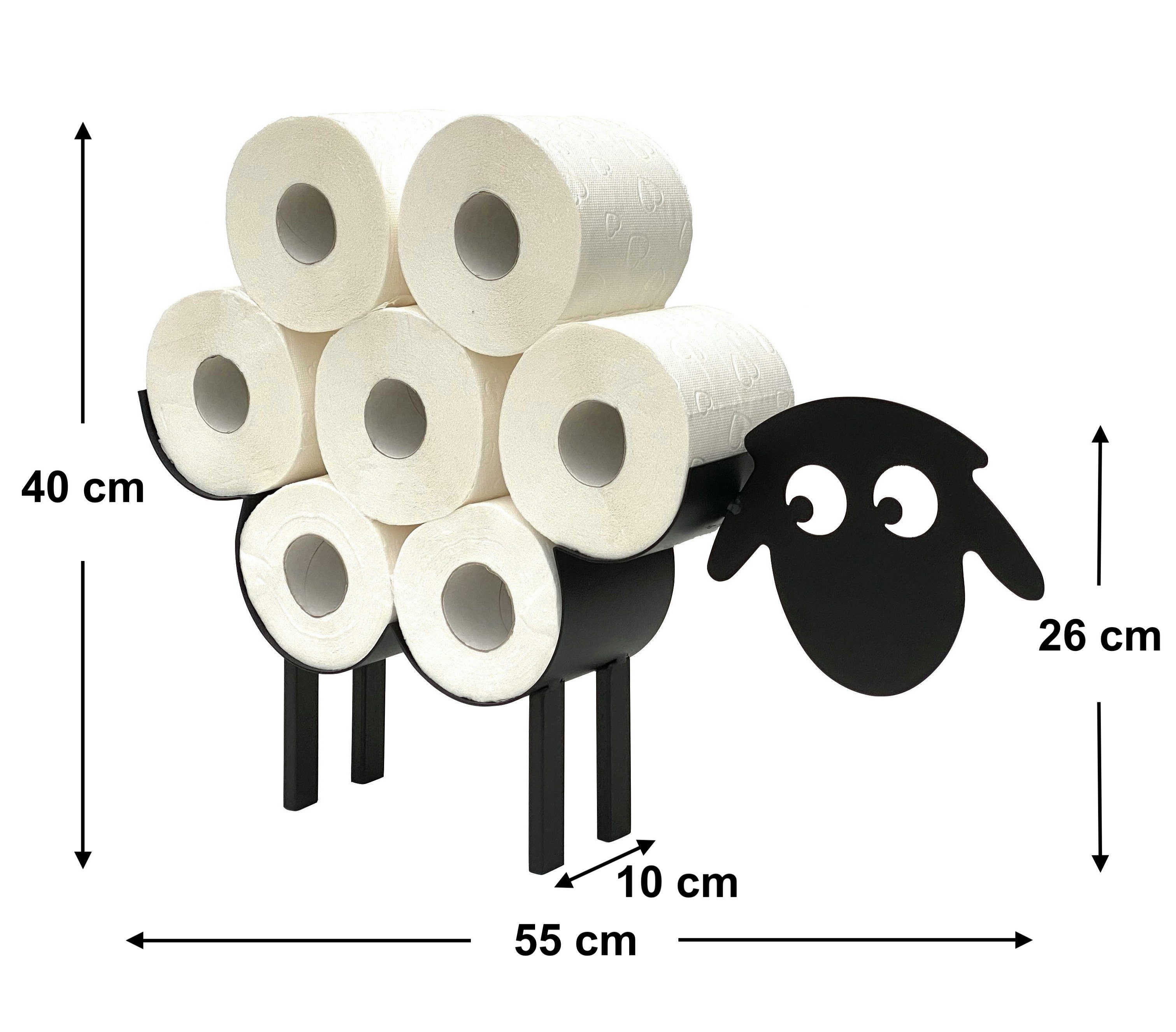 DanDiBo Toilettenpapierhalter Schwarz Metall Schaf 3.0 günstig online kaufen