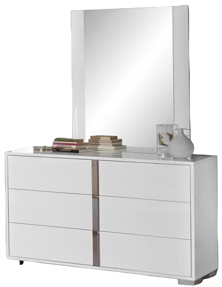 Xlmoebel Schminkschrank Moderne Kommode mit Spiegel aus Holz im eleganten Design (2-St., Kommode + Spiegel) Hergestellt In Italy