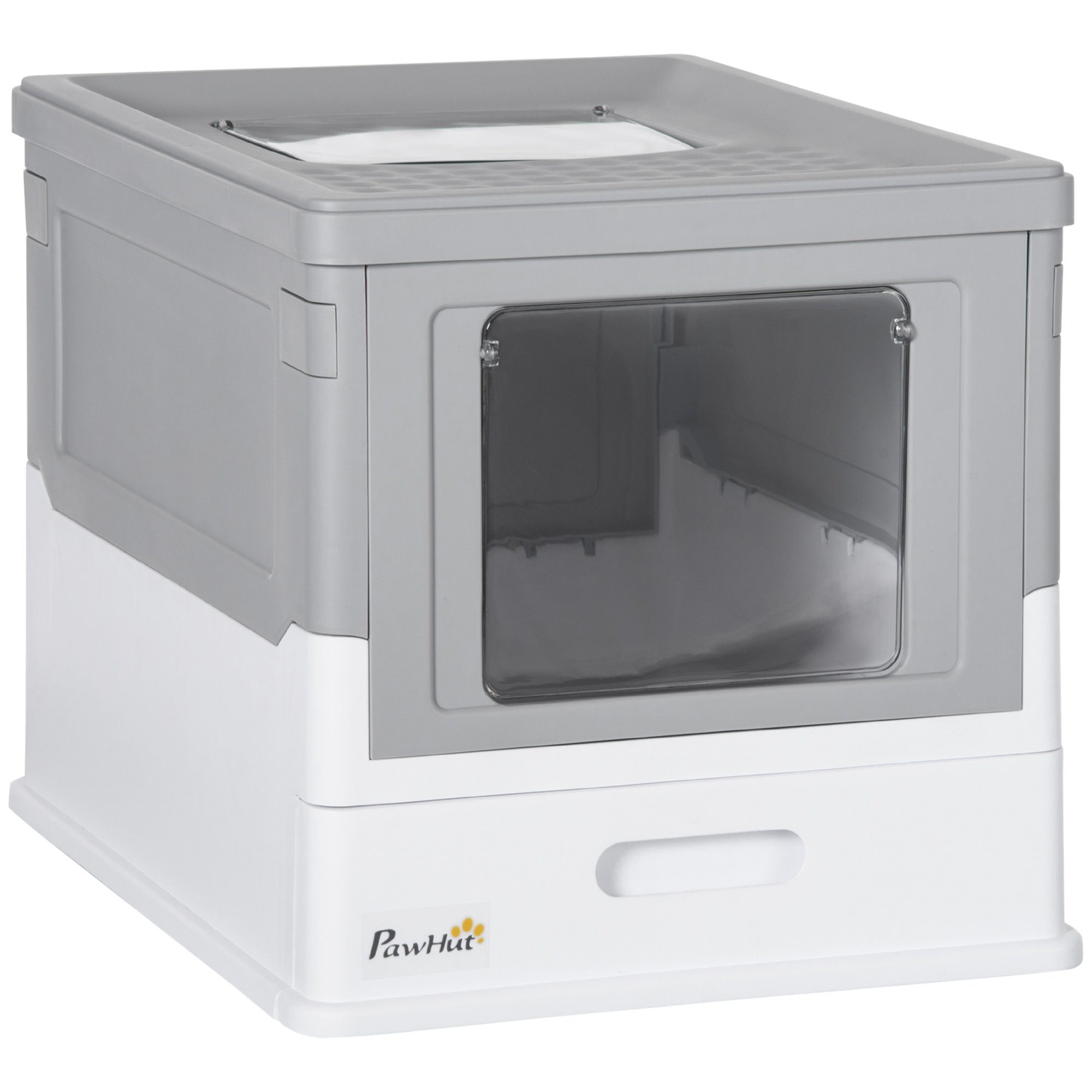 PawHut Katzentoilette Katzenklo mit Deckel Katzenhaus mit Bodenschale und S günstig online kaufen