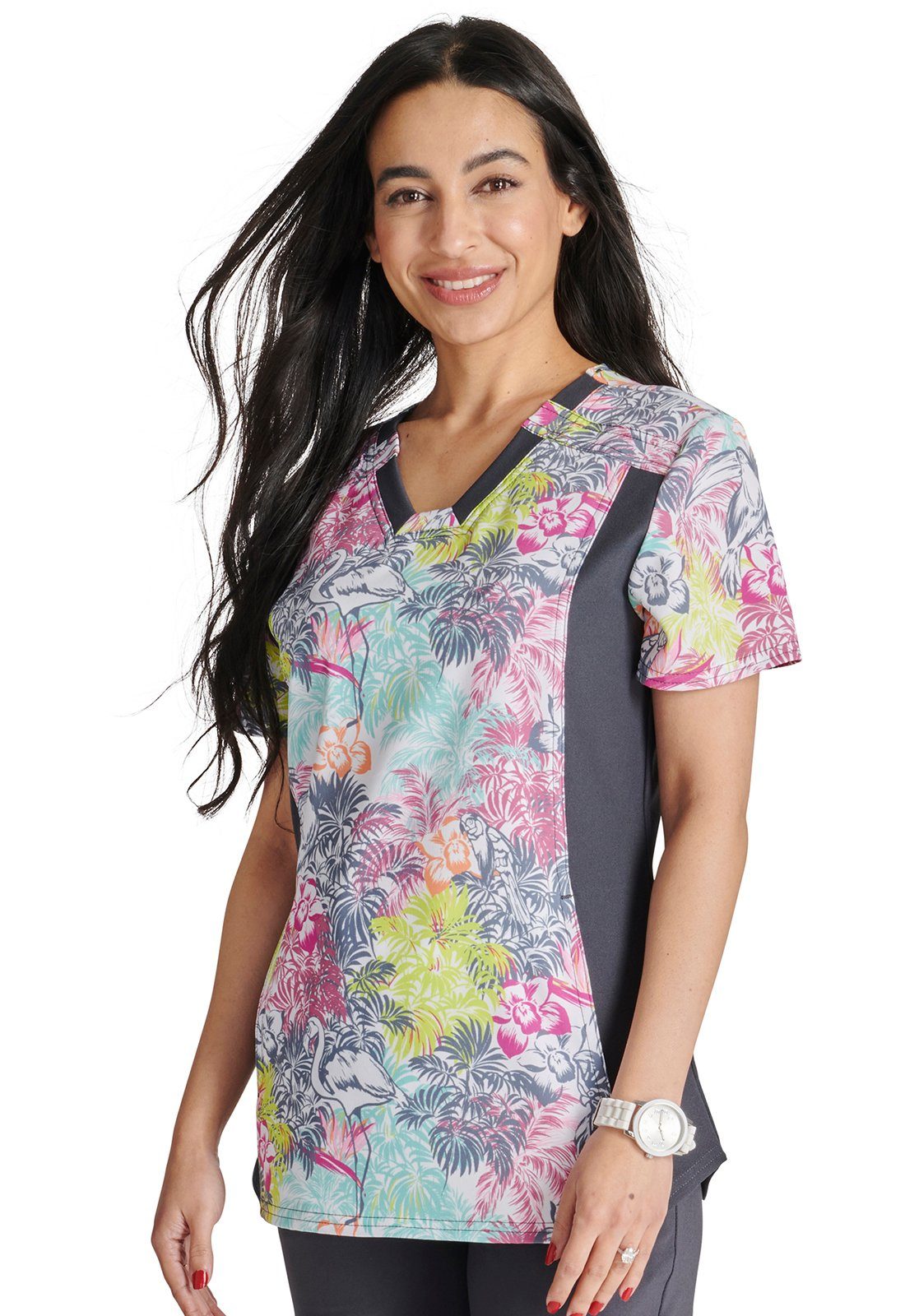 Kasack Cherokee Kasack Paradise" "Birds mit of Bunt Funktionsbluse Motiv bedruckter Damen