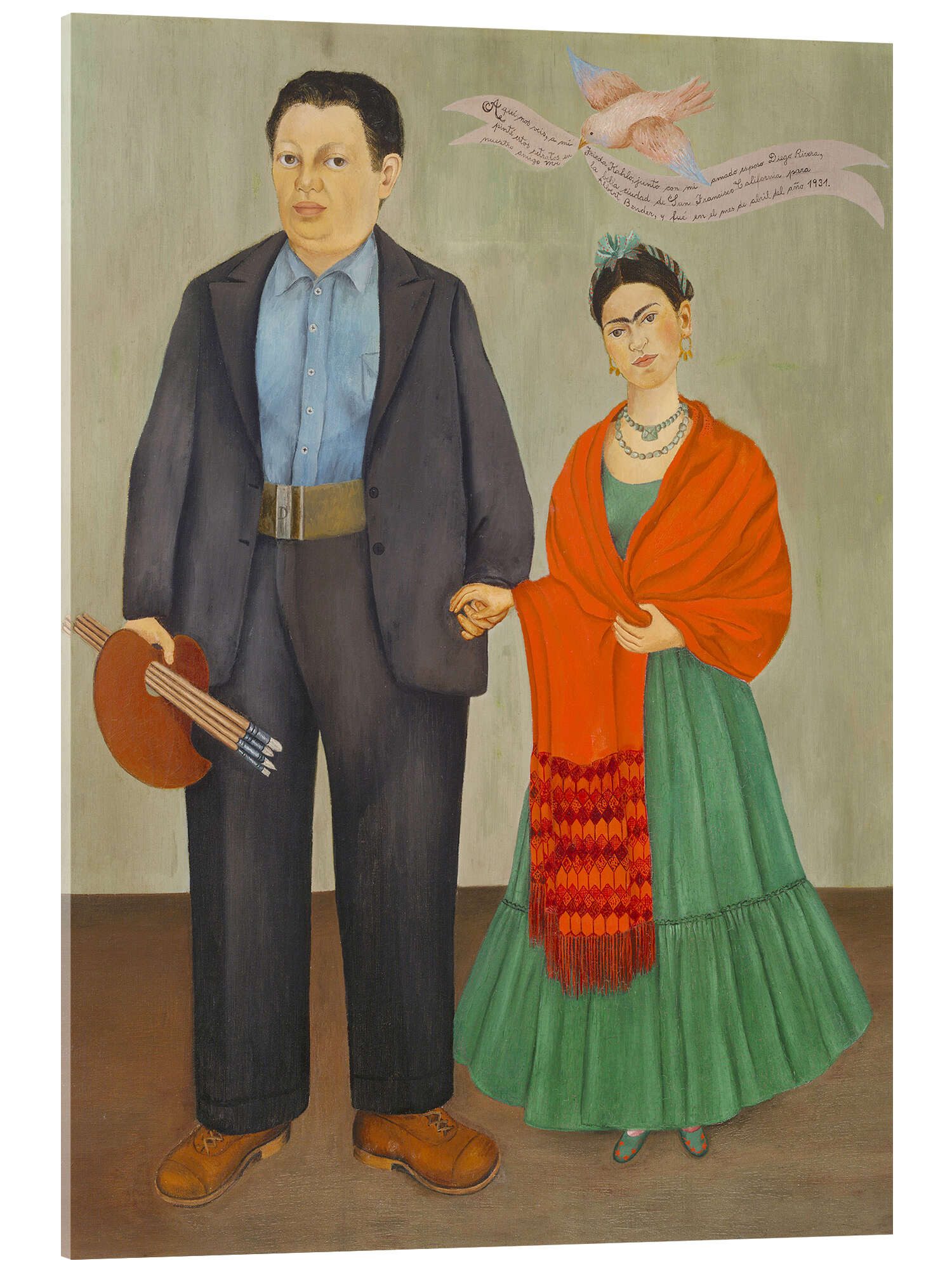 Posterlounge Wandbild Frieda und Diego Rivera, 1931, Frida Kahlo, erhältlich als Poster, Leinwandbild, Wandsticker oder Acrylglasbild