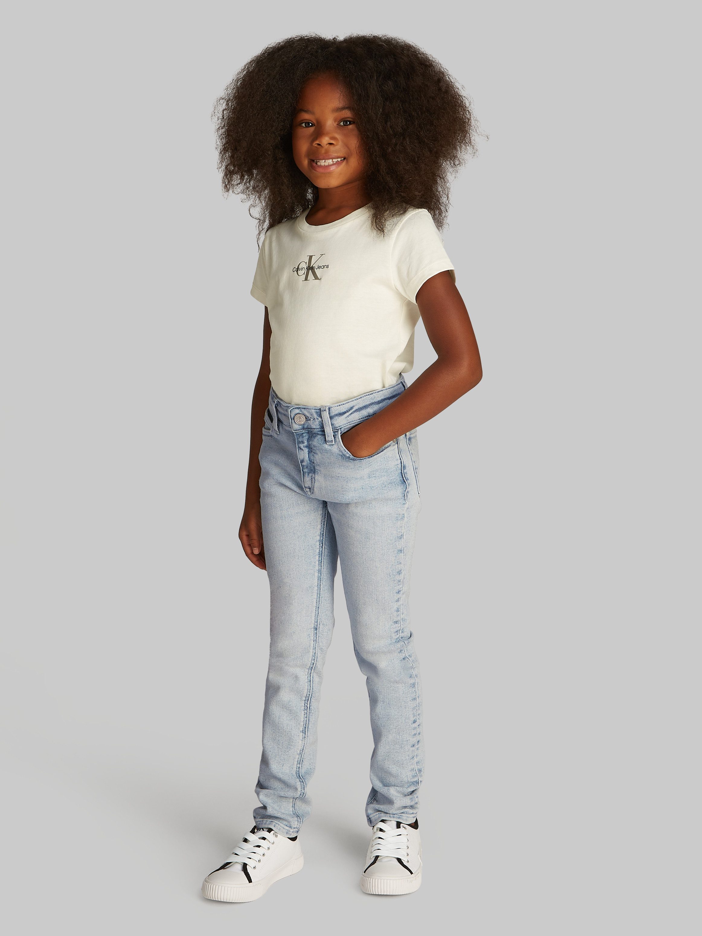 Calvin Klein Skinny-fit-Jeans MR SKINNY DENIM CLEAN BLUE STR in heller Waschung