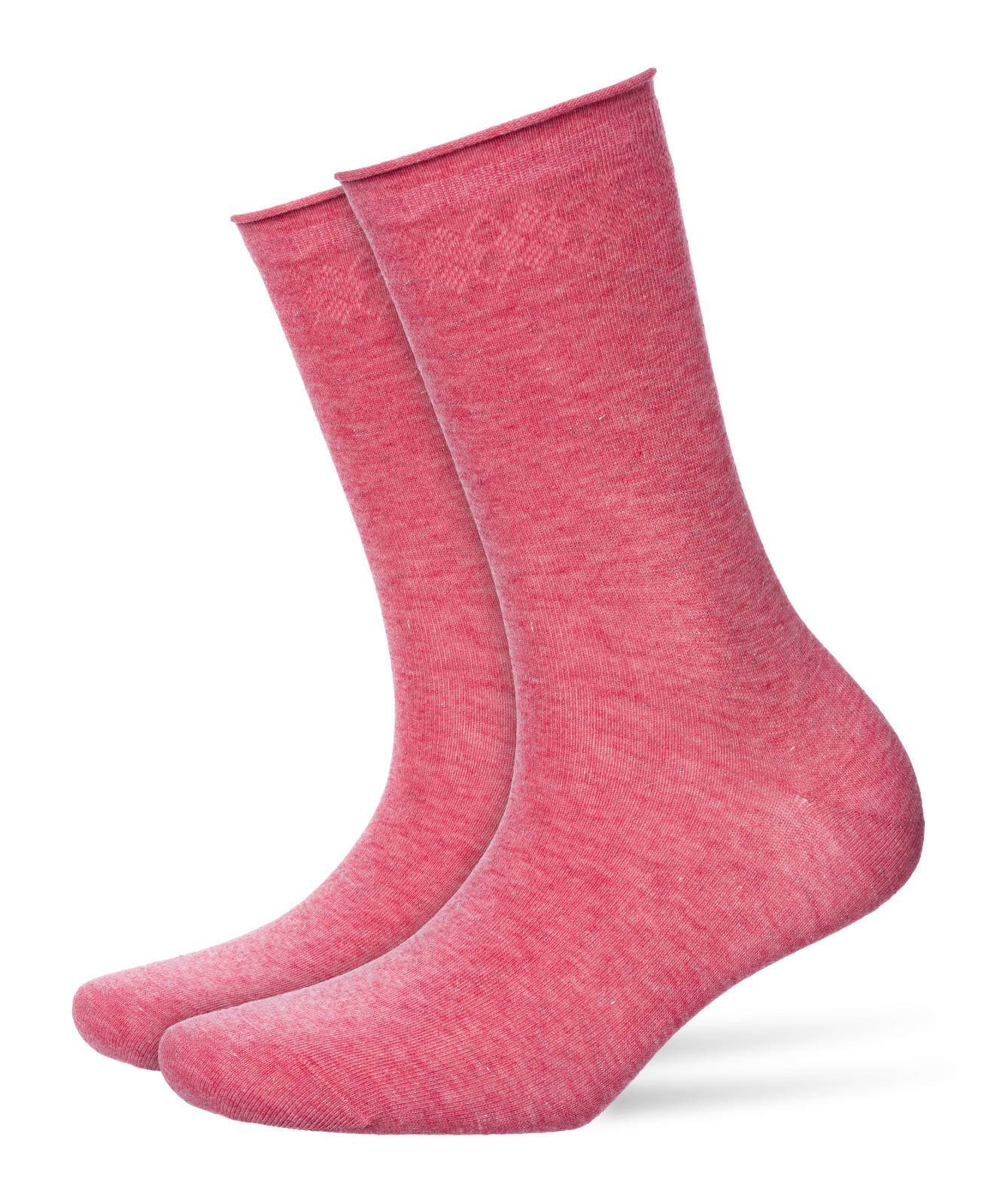 Burlington Kurzsocken Damen Socken Ladywell 1 Paar mit Lurex Onesize Pink (red earth)