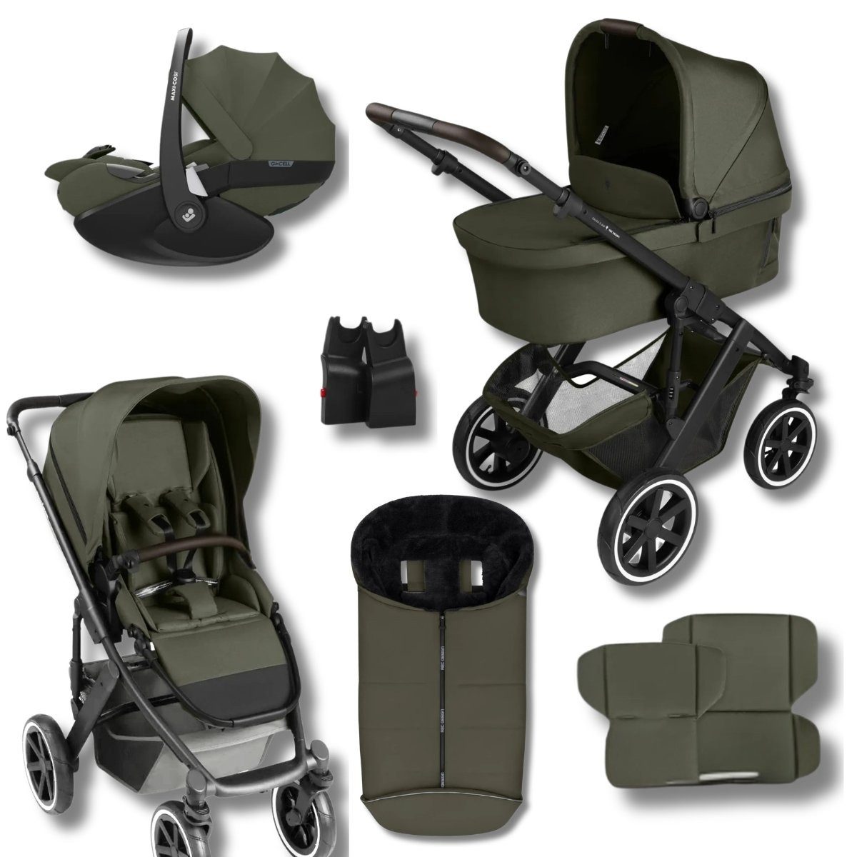 ABC Design Kombi-Kinderwagen ABC Design Winter-Set Salsa 5 Air mit Babyschale