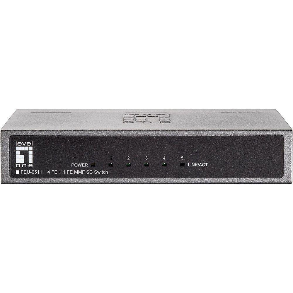 Switch Levelone Netzwerk-Switch - FEU-0511 - LevelOne grau Ethernet
