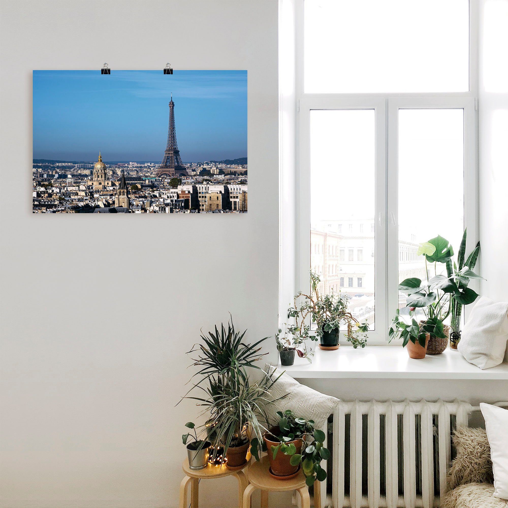 Artland Wandbild »Blick auf den Eiffelturm in Paris«, Paris (1 Stück), in vielen Größen & Produktarten - Alubild / Outdoorbild für den Außenbereich, Leinwandbild, Poster, Wandaufkleber / Wandtattoo auch für Badezimmer geeignet-kaufen