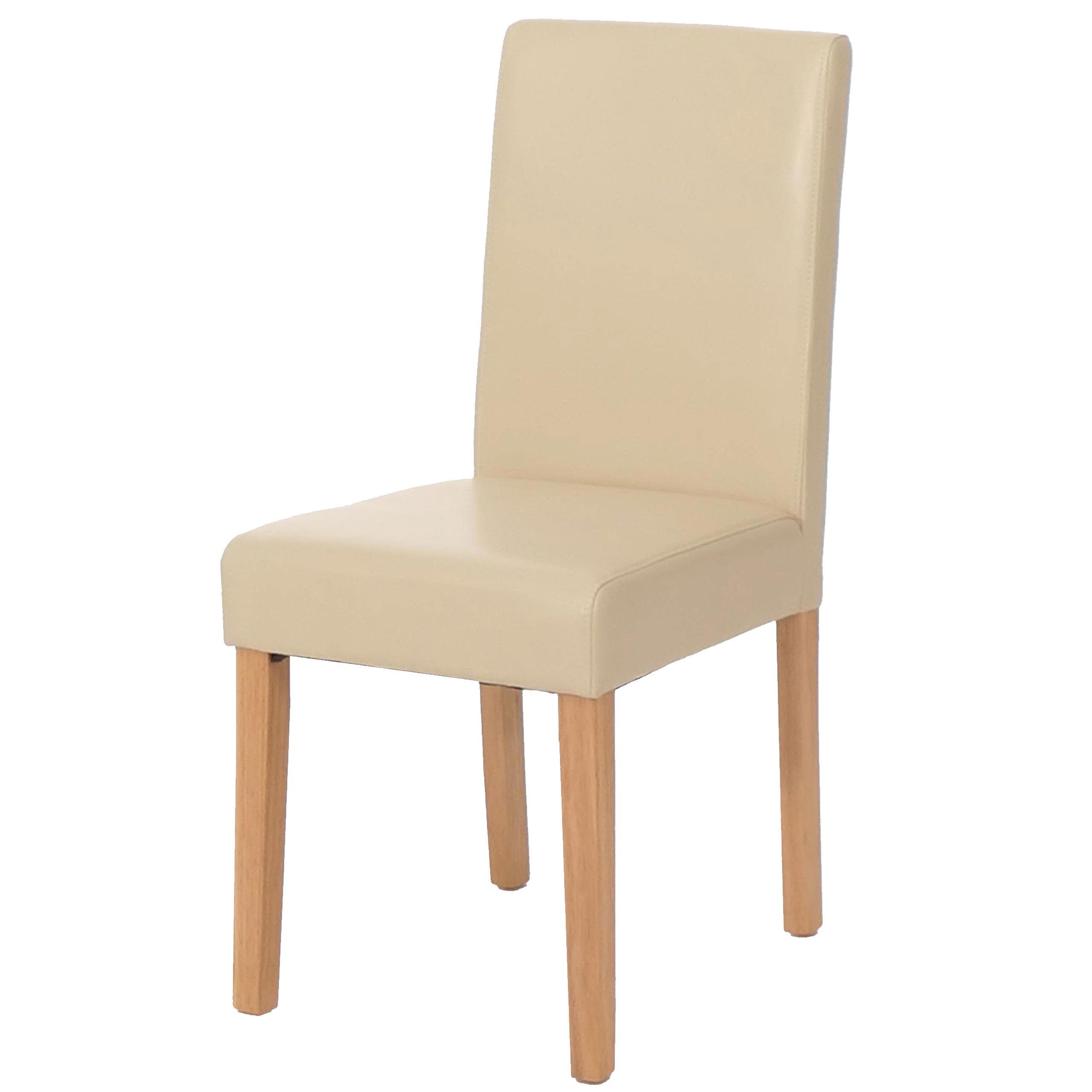 MCW Esszimmerstuhl Littau Creme Helle Beine Kunstleder günstig online kaufen