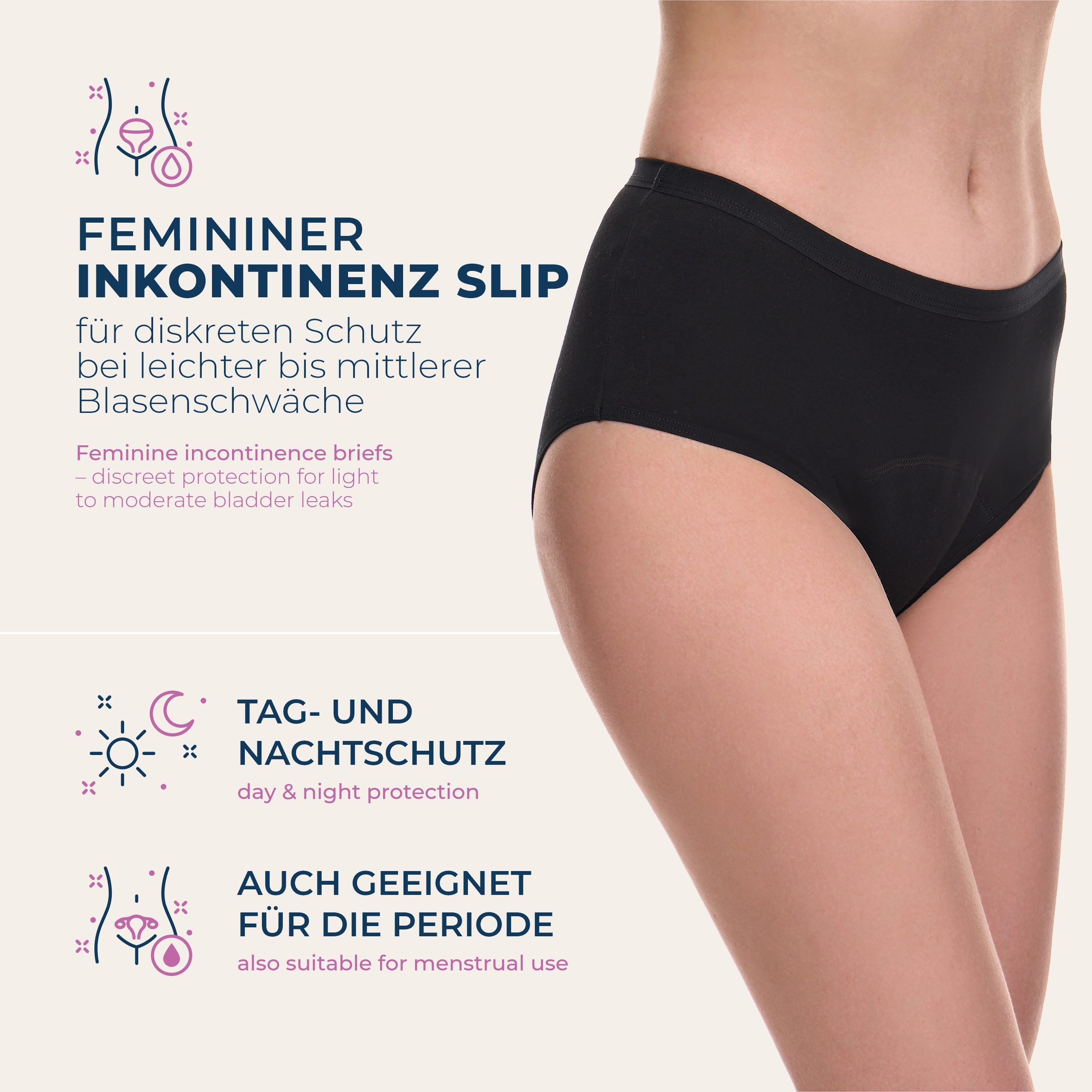 Merry Style Inkontinenzslip aus Baumwolle mit integrierter Saugeinlage MSGAB002 (1-St) – Bild 2 von 5