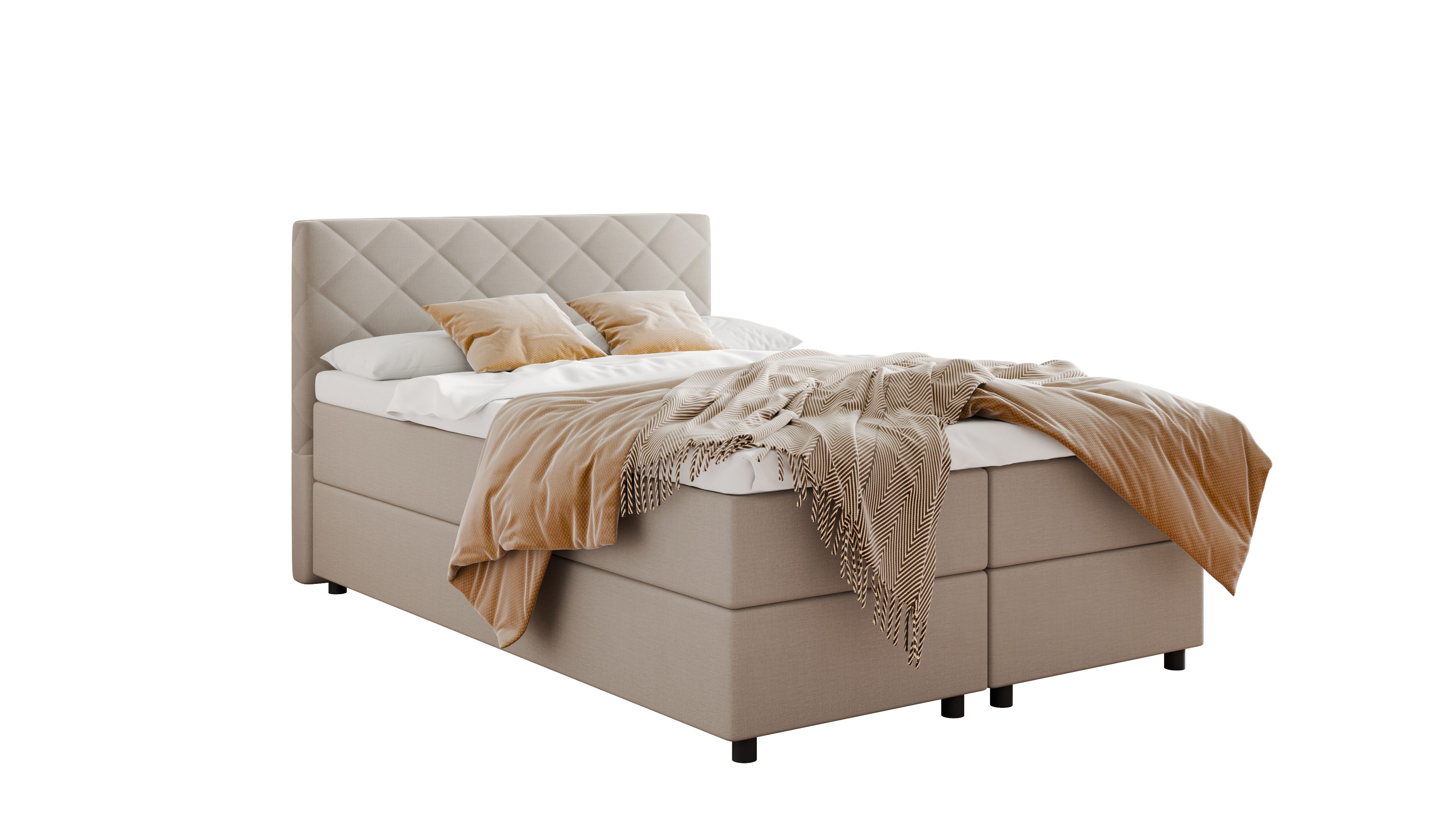 PANDA MÖBEL GmbH Boxspringbett DIAMARO 140x200, 160x200, 180x200, mit Bettkasten und Topper, Stilvolles Design – zeitlose Eleganz