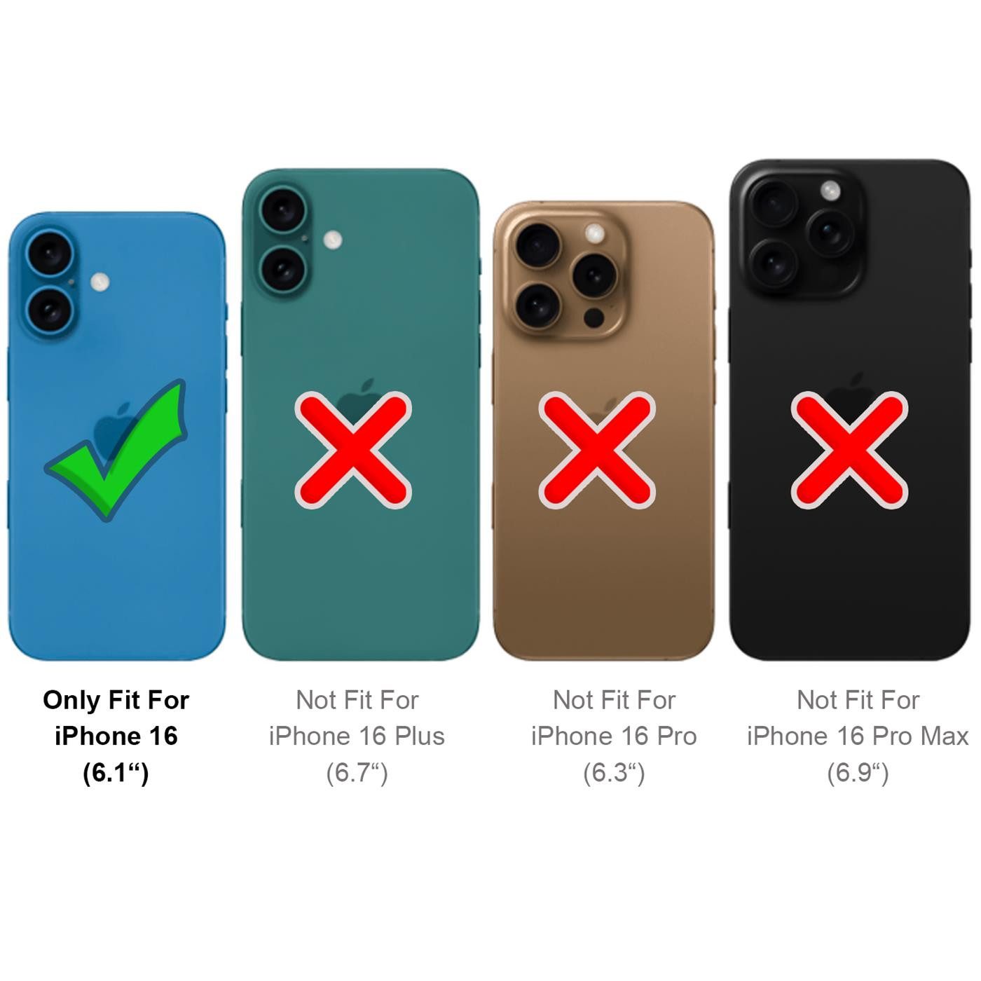 CoolGadget Handyhülle Silikon Case für das Apple iPhone 16 Slim TPU Cover 6,1 Zoll, Weiche Schutz Hülle mit Innen Fleece aus Stoff Handy Tasche