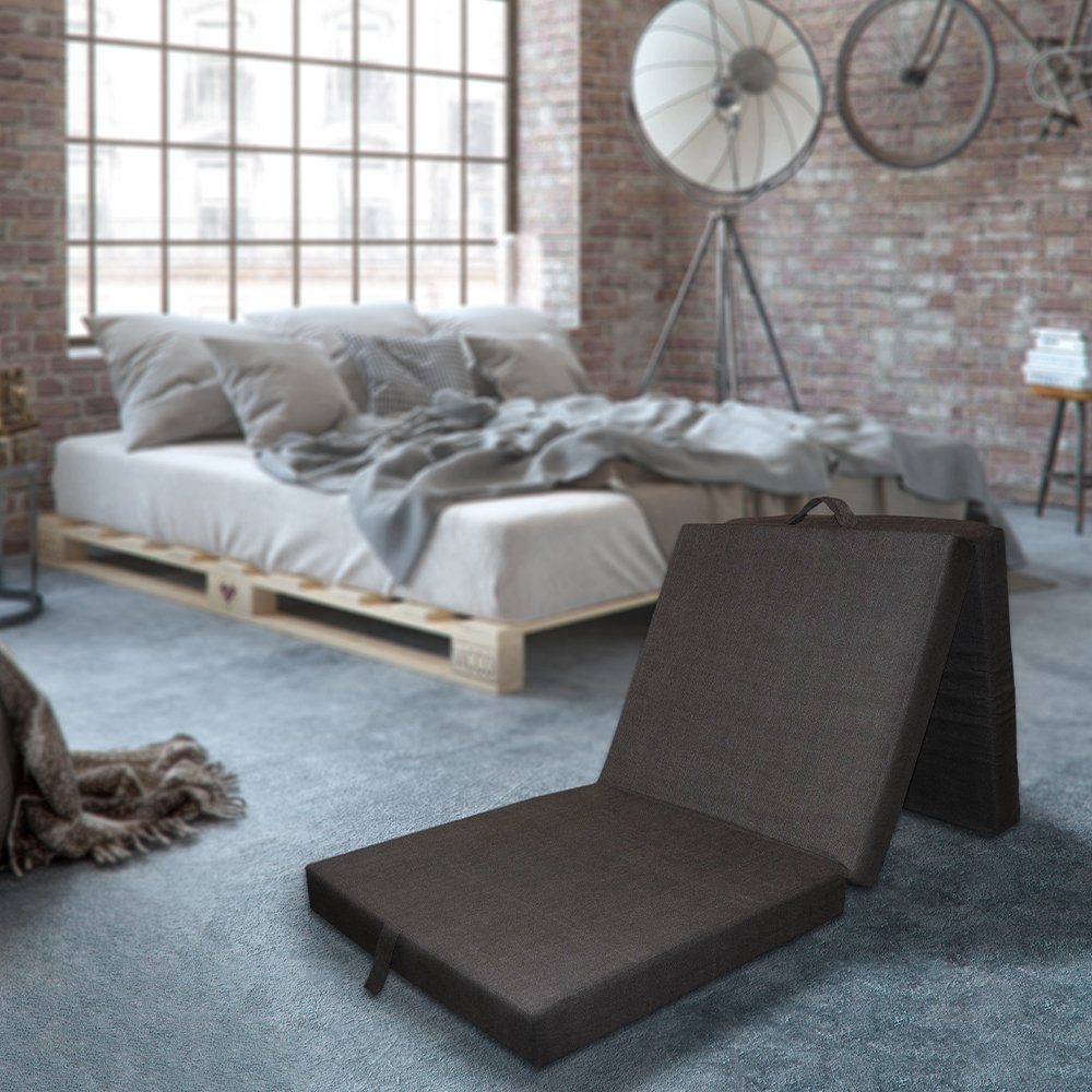 Klappmatratze, Anthrazit, 190 x 70 cm, VitaliSpa®, 10 cm hoch günstig online kaufen