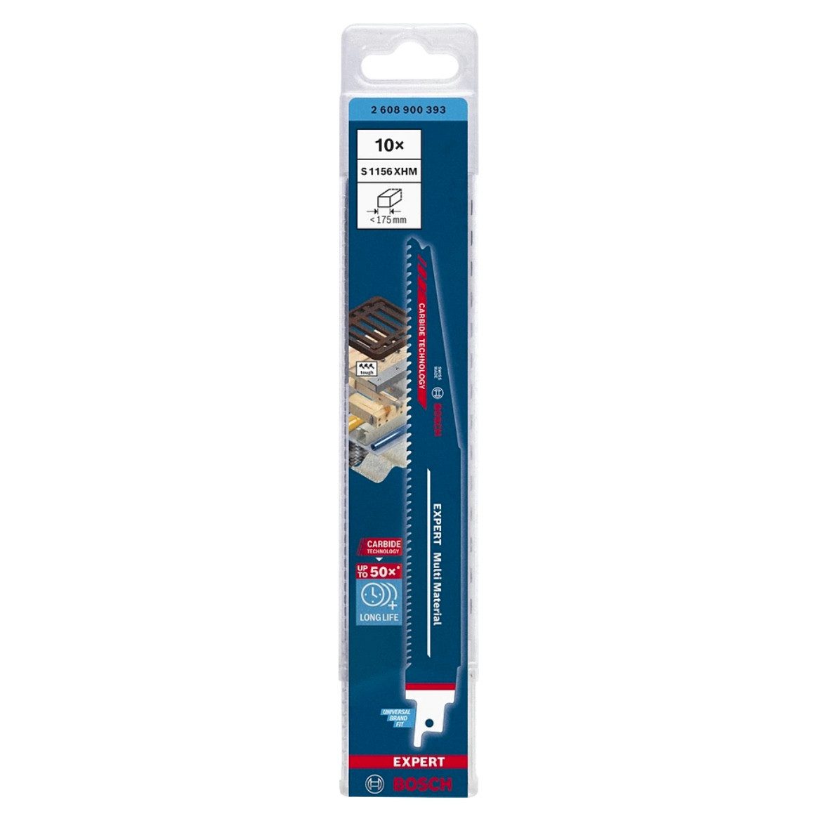 Thumbnail - Bosch Professional Stichsägeblatt Expert S 1156 XHM Multi Material Säbelsägeblatt 225 mm 10 Stk. (2608