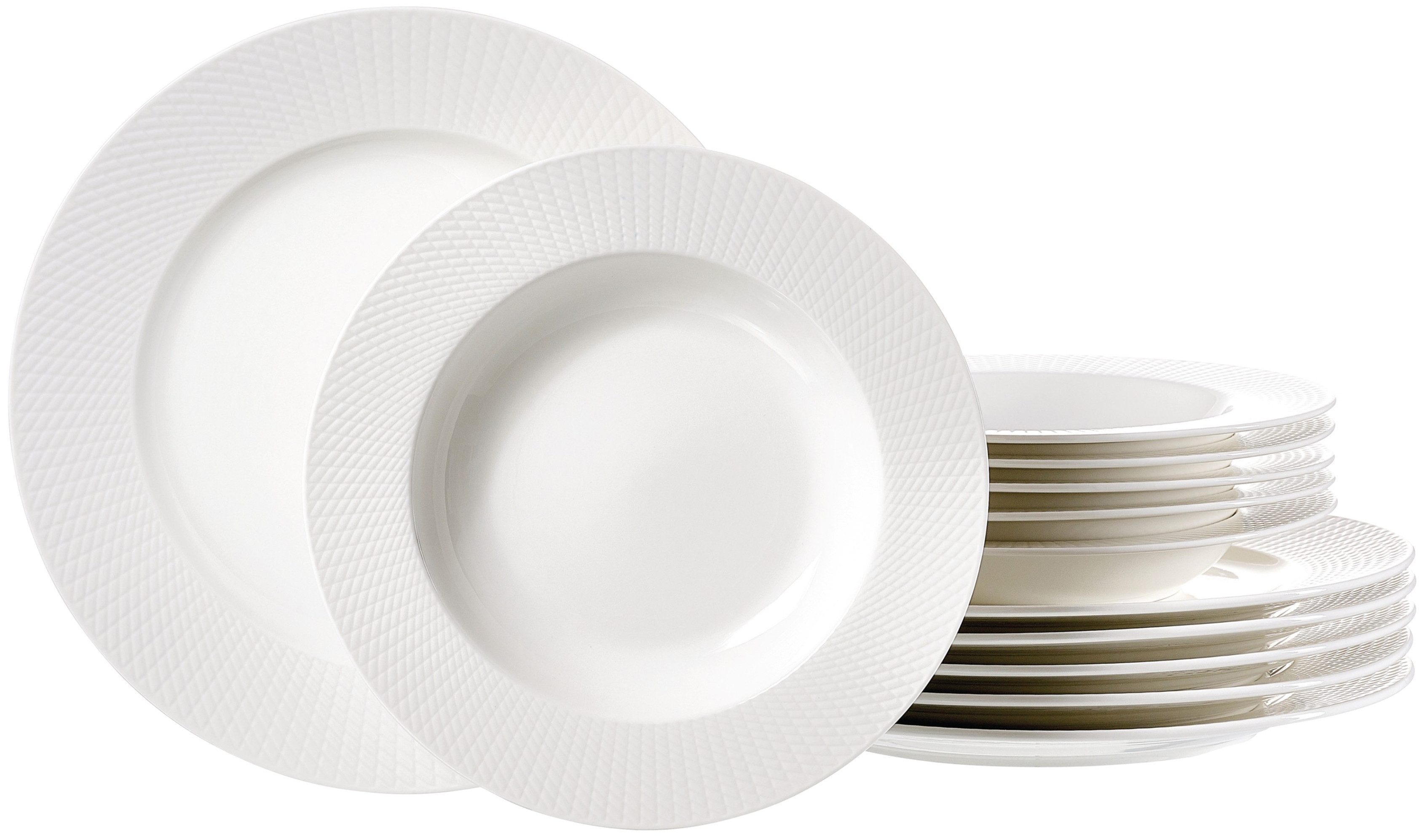 Ritzenhoff & Breker Tafelservice Saphir (12-tlg), 6 Personen, Porzellan, aus Porzellan für 6 Personen