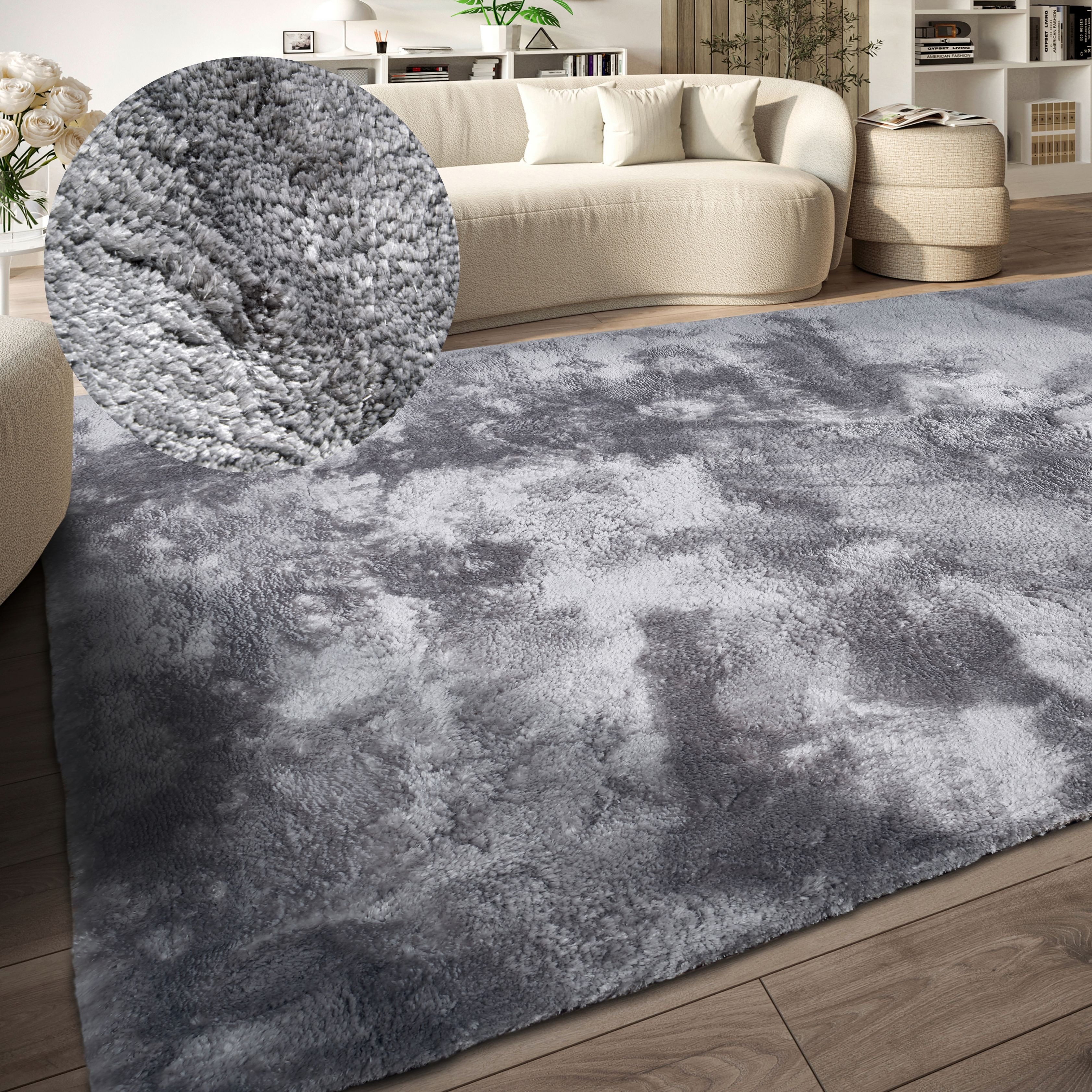 ELLE DECORATION Hochflor-Teppich Calida, rechteckig, Höhe: 28 mm, Langflor, Shaggy, einfarbig, flauschig, weich, glänzend, modern, uni