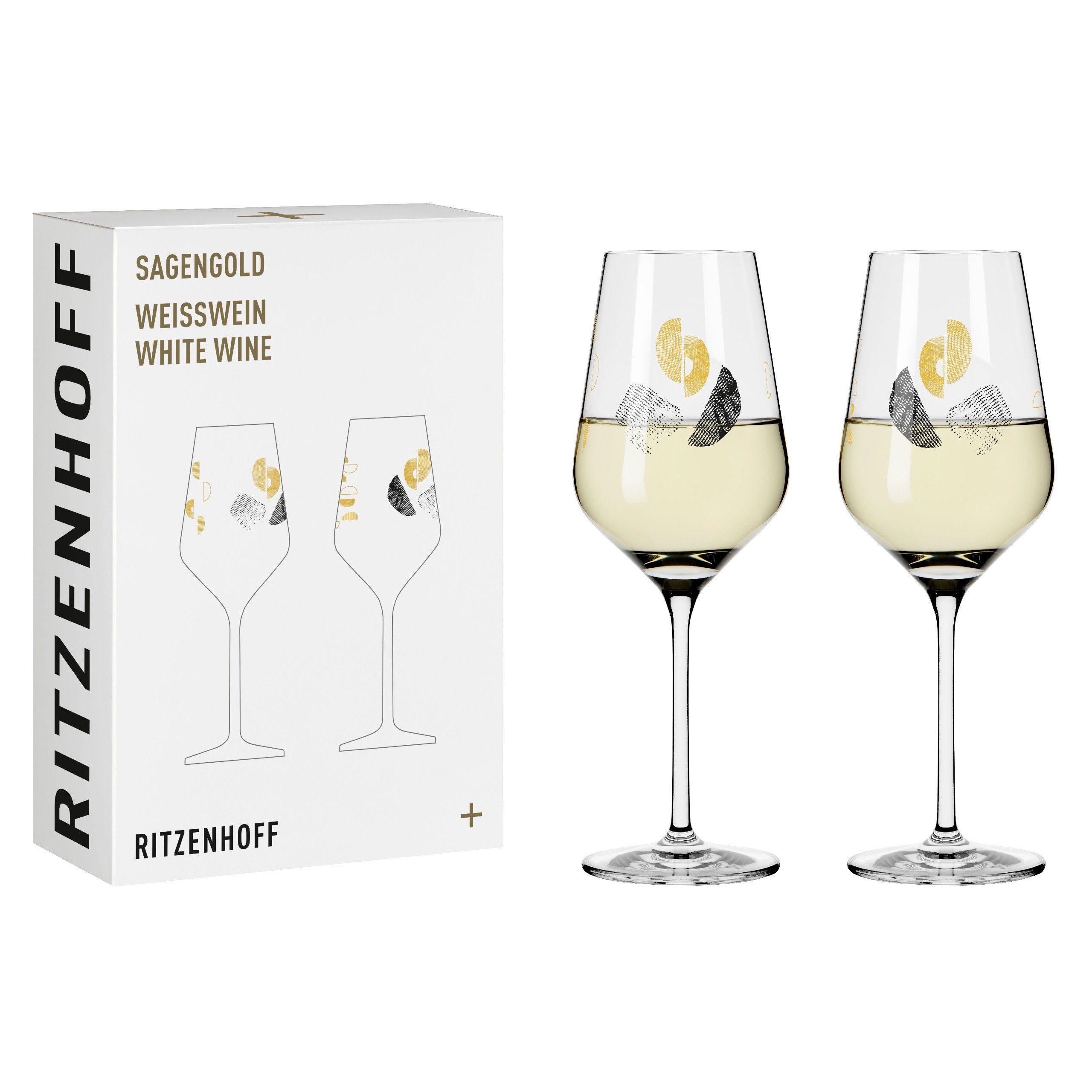 Ritzenhoff Weinglas Sagengold, Kristallglas