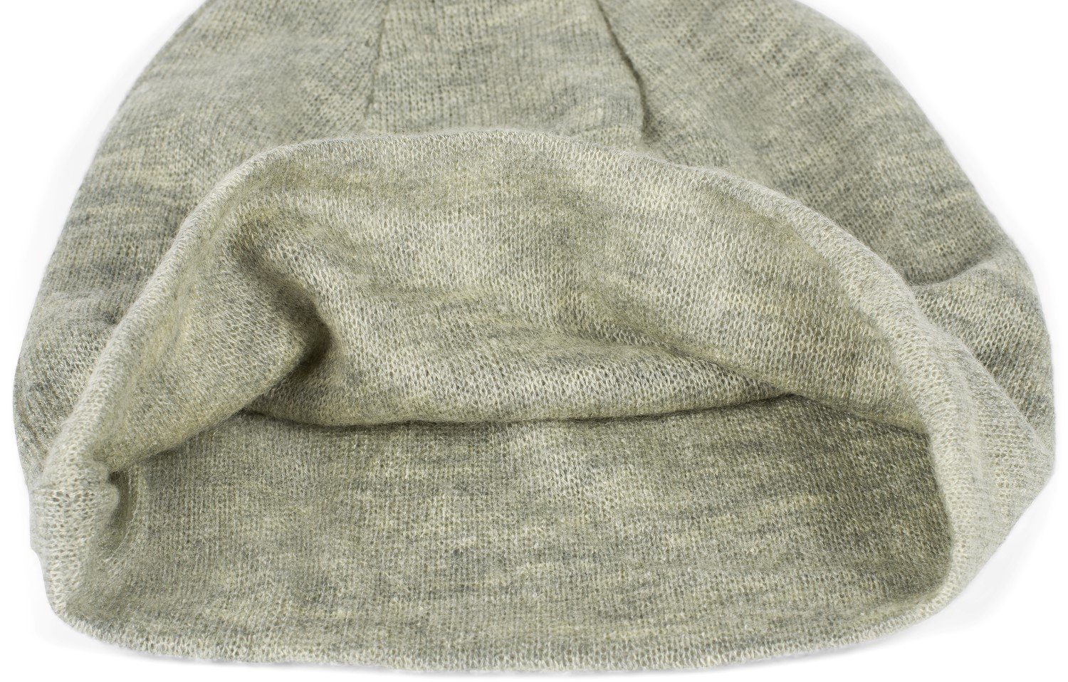 (1-St) styleBREAKER Strickmütze Meliert Beanie Jadegrün Feinstrick