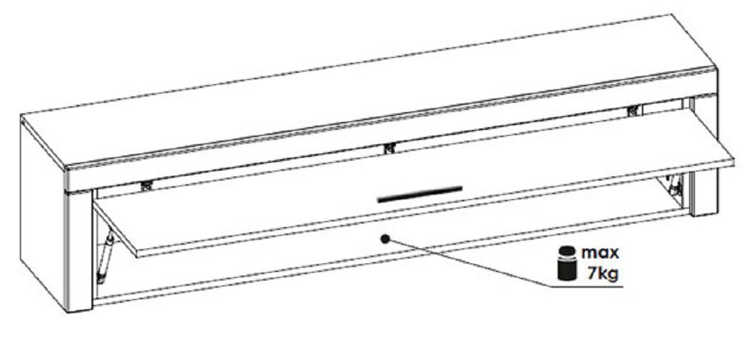 Hängeschrank ESSEN B/T/H 152 cm / 28 cm / 35 cm