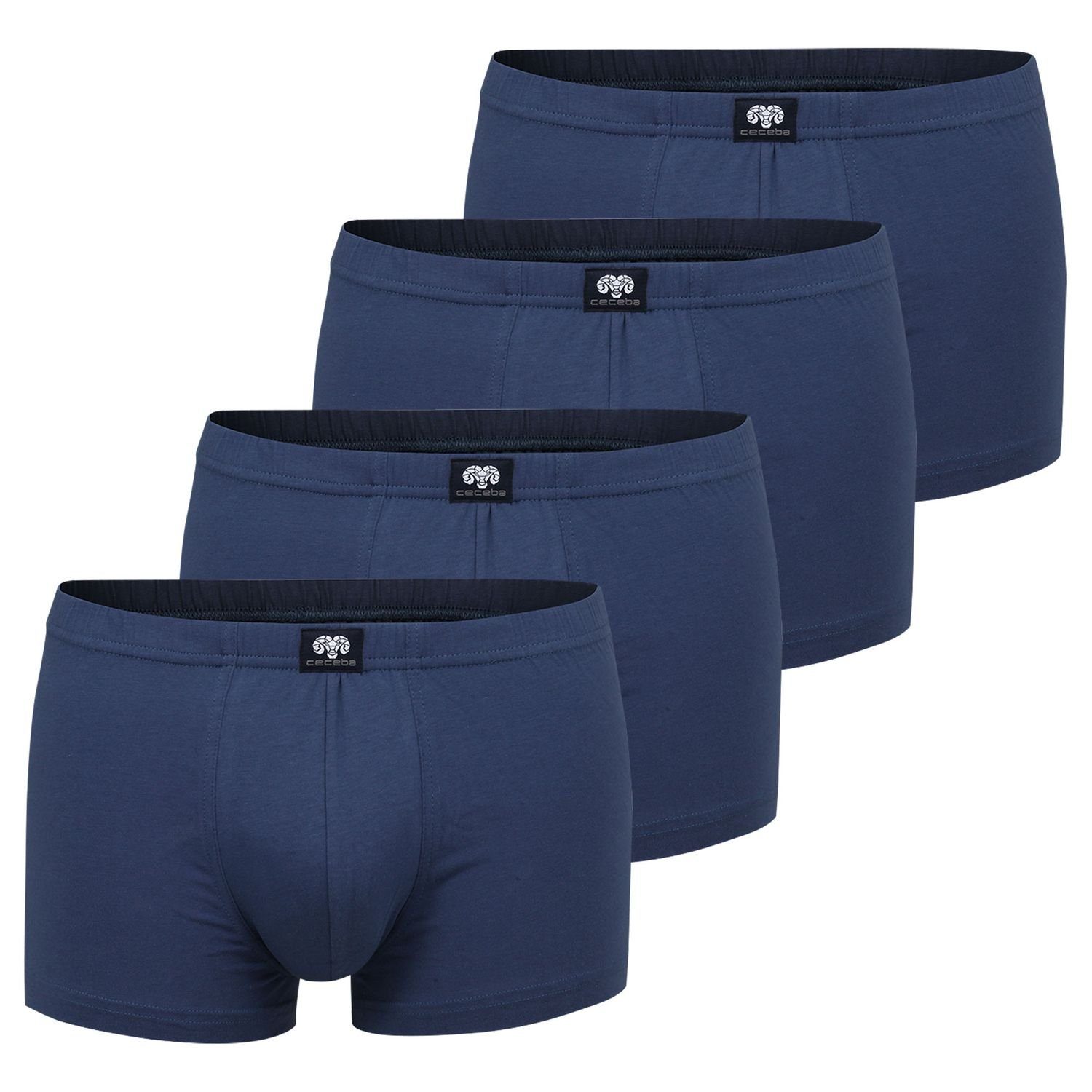 Höchste Qualität CECEBA Boxershorts Daytona (4-St) ohne im navy Pack 4er Eingriff, Pants / aufgedoppelter x 4 Frontbereich