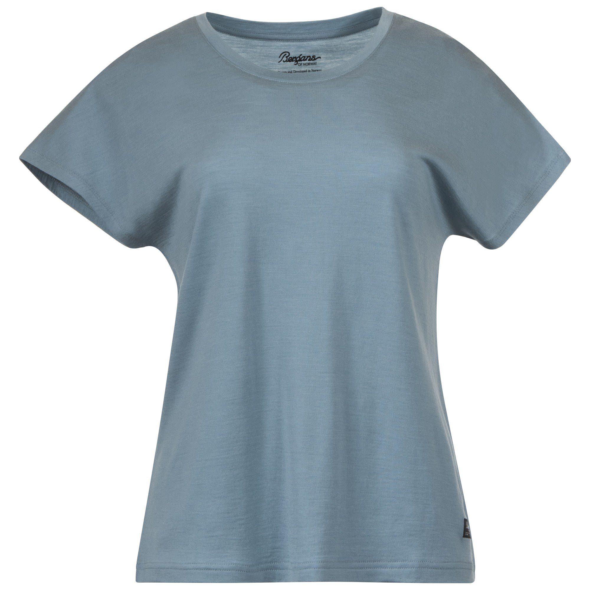 Smoke Blue Bergans W T-Shirt Wool Bergans Urban (vorgängermodell) Tee Damen